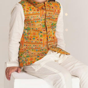 Pakistani/ Indian Baby Boy Embroidered Waistcoat Perfect for Wedding, Eid and Occasion Wear