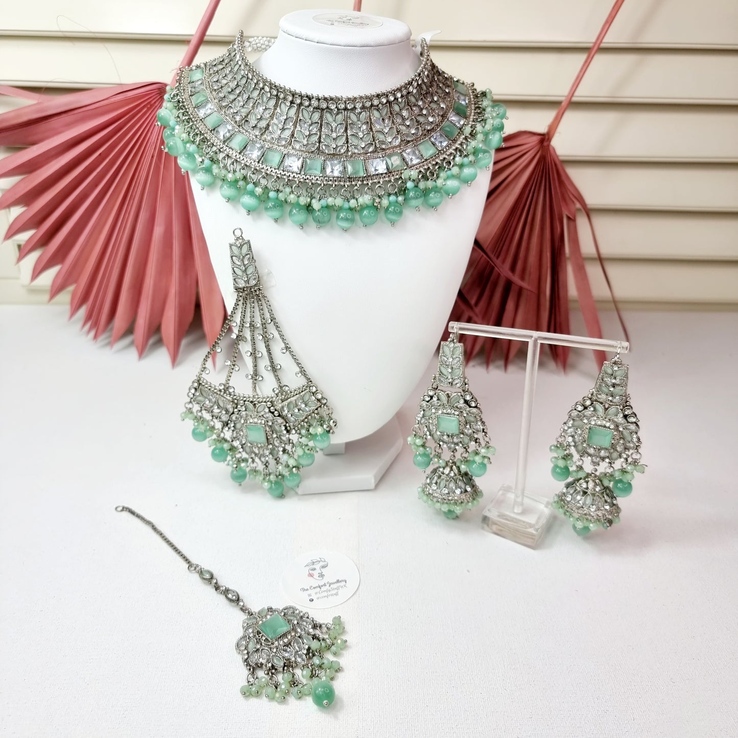 Gold Plated Bridal Jewelry Set / Indian Pakistani Asian Wedding Full Jewellery Set