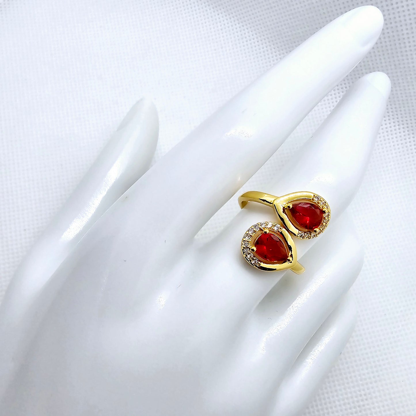 18k Gold Plated Ring, Adjustable Tarnish Free Ring, Unique Gold Ring