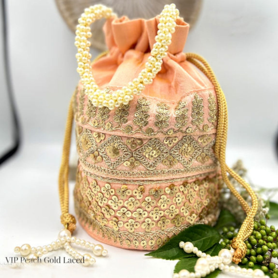 Indian Ethnic Potli Bag Handmade Wedding Embroidered Purse For Women Girls