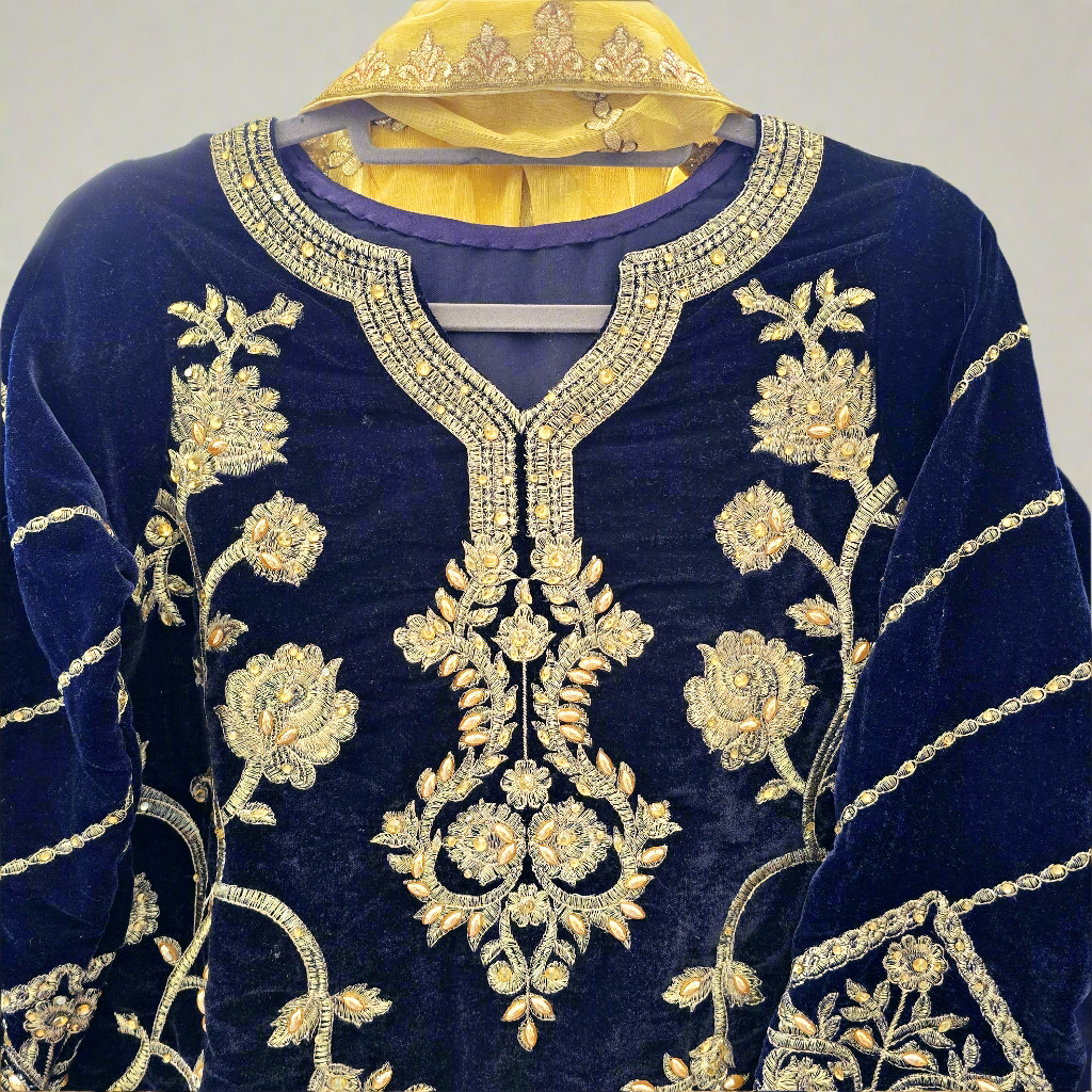 Pakistani Party Eid Shalwar Kameez Stitched 3 Piece Suit