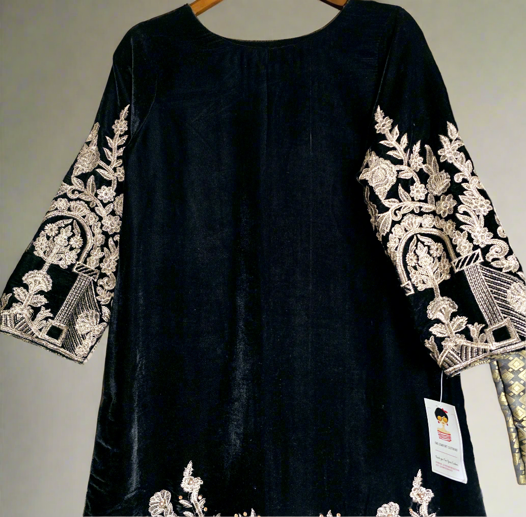 Velvet Shalwar Kameez Stitched Pakistani Indian Eid Dress