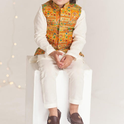 Pakistani/ Indian Baby Boy Embroidered Waistcoat Perfect for Wedding, Eid and Occasion Wear