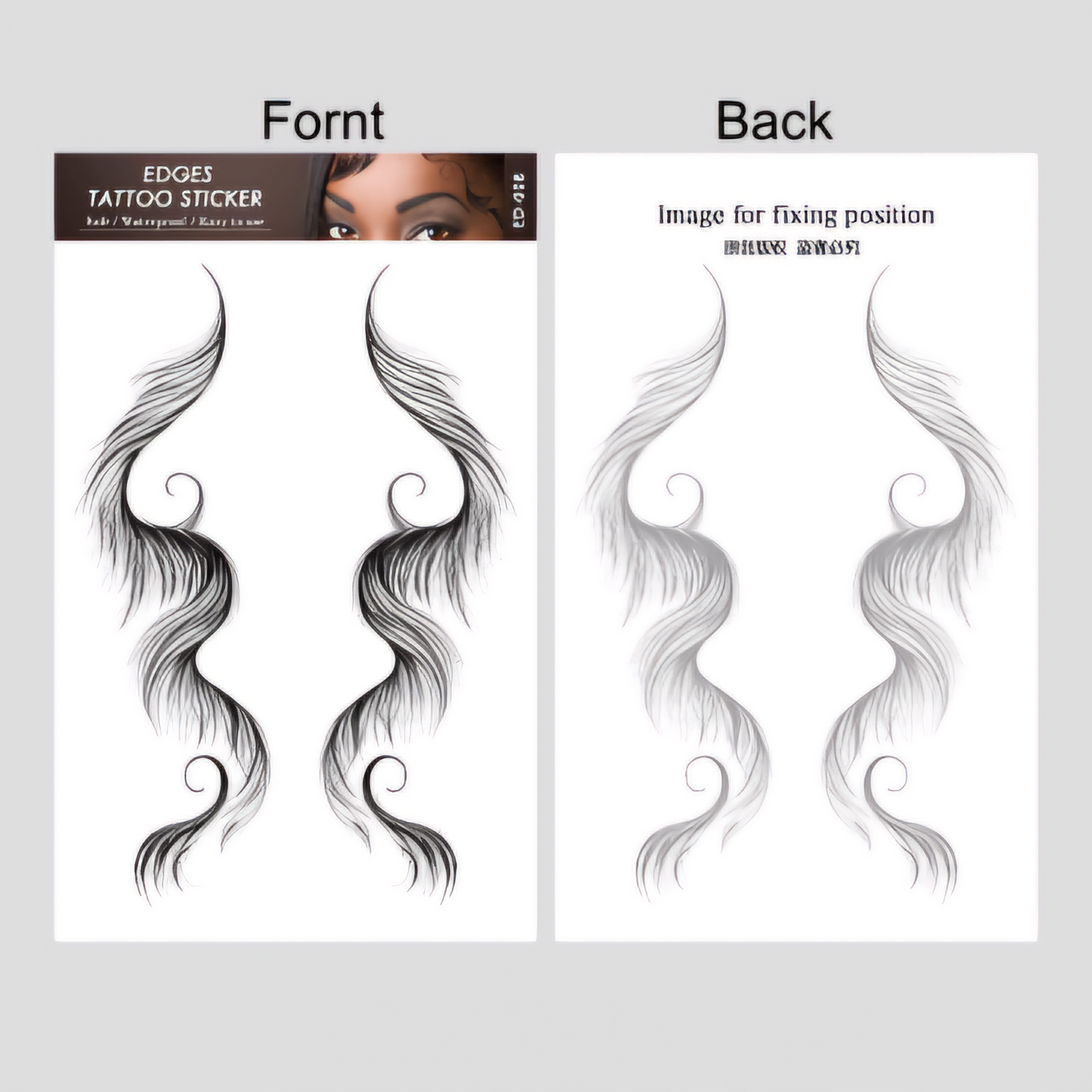 Temporary Tattoos Baby Hair Tattoo Stickers Fake Tattoo Edge Tattoos DIY Hairstyling Hair Tattooing Waterproof Lasting Makeup Tool