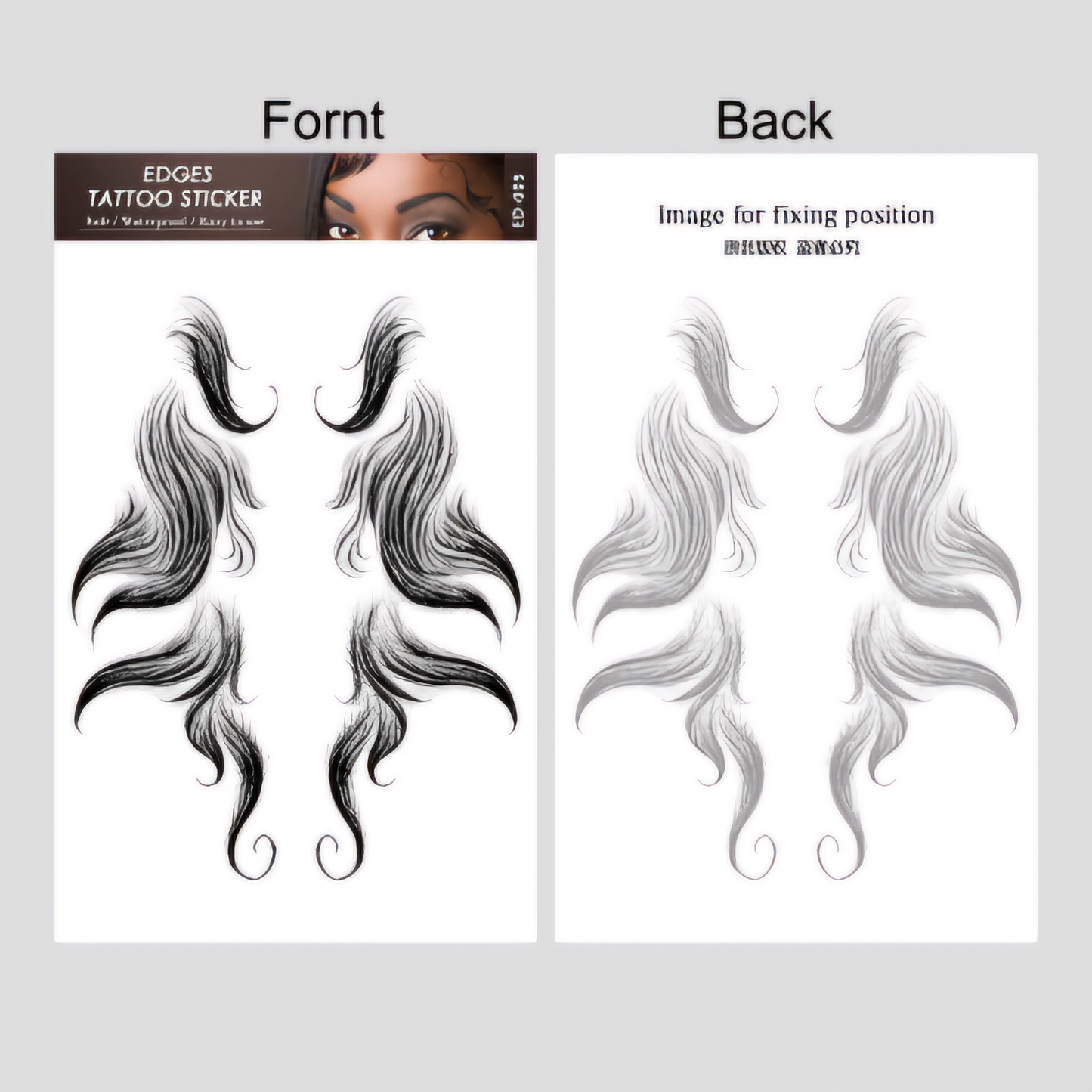 Temporary Tattoos Baby Hair Tattoo Stickers Fake Tattoo Edge Tattoos DIY Hairstyling Hair Tattooing Waterproof Lasting Makeup Tool