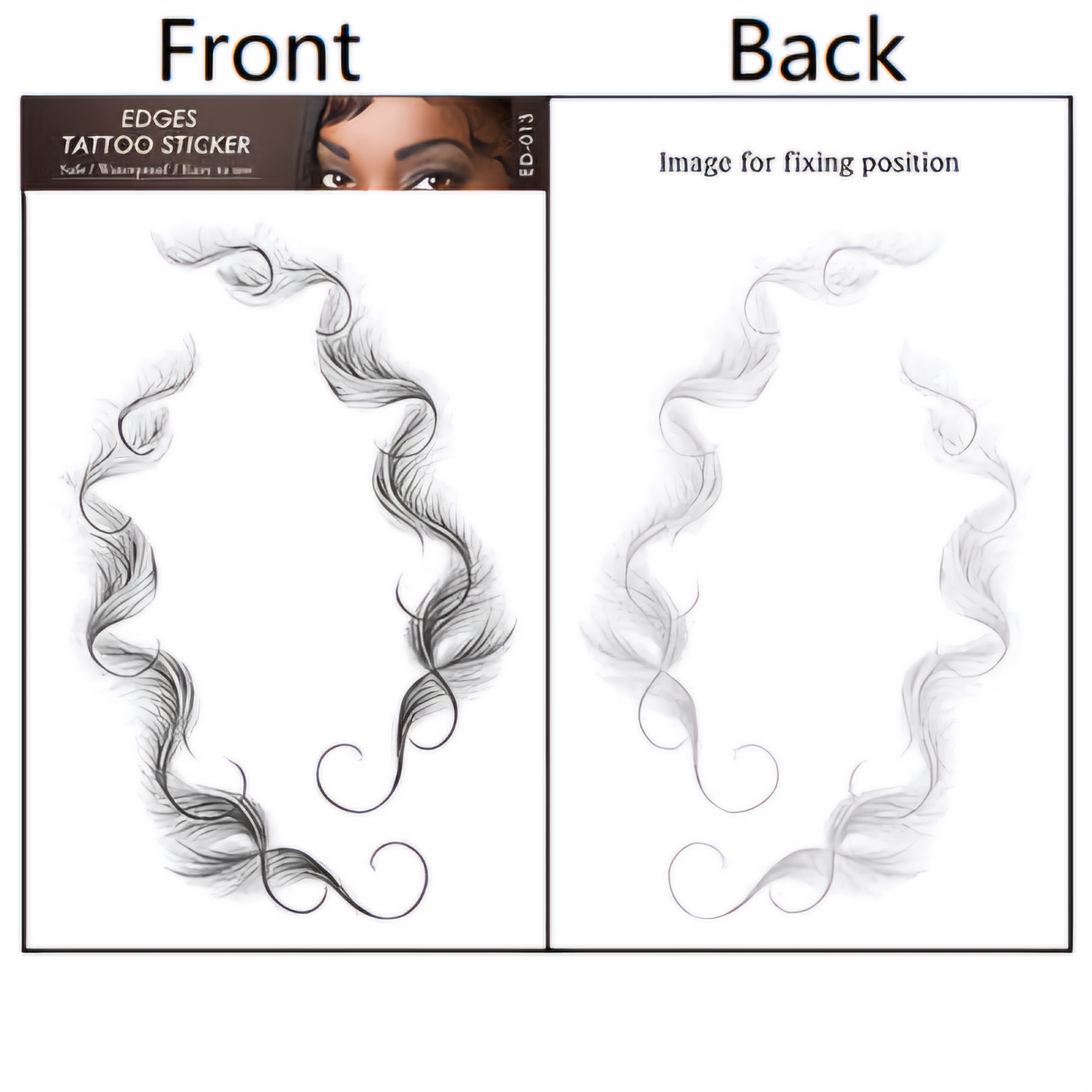 Temporary Tattoos Baby Hair Tattoo Stickers Fake Tattoo Edge Tattoos DIY Hairstyling Hair Tattooing Waterproof Lasting Makeup Tool