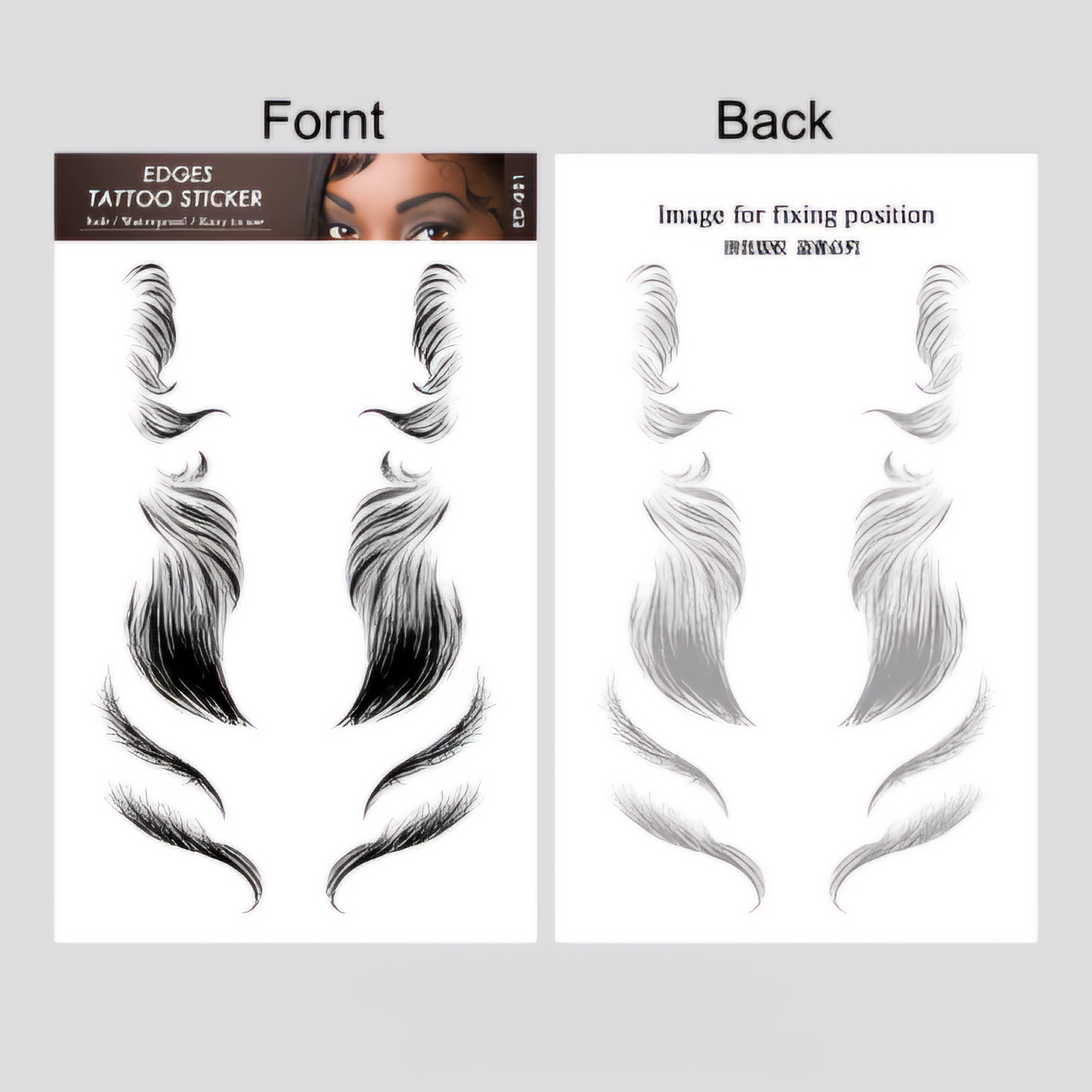 Temporary Tattoos Baby Hair Tattoo Stickers Fake Tattoo Edge Tattoos DIY Hairstyling Hair Tattooing Waterproof Lasting Makeup Tool