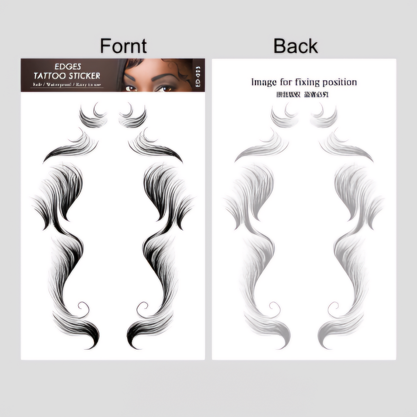 Temporary Tattoos Baby Hair Tattoo Stickers Fake Tattoo Edge Tattoos DIY Hairstyling Hair Tattooing Waterproof Lasting Makeup Tool