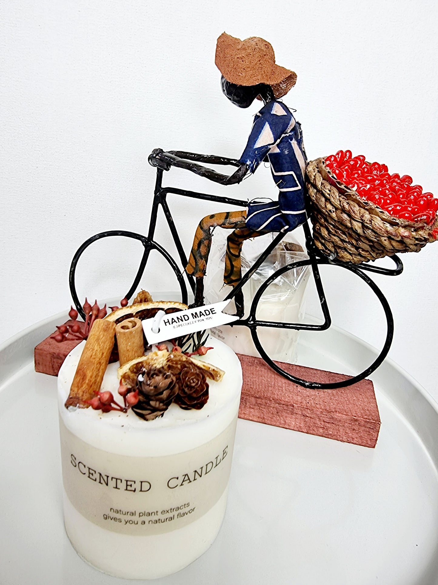 Scented Soy Candle || Fall Candle Cosy Candle Paraffin Free Vegan Dried Flower Candle