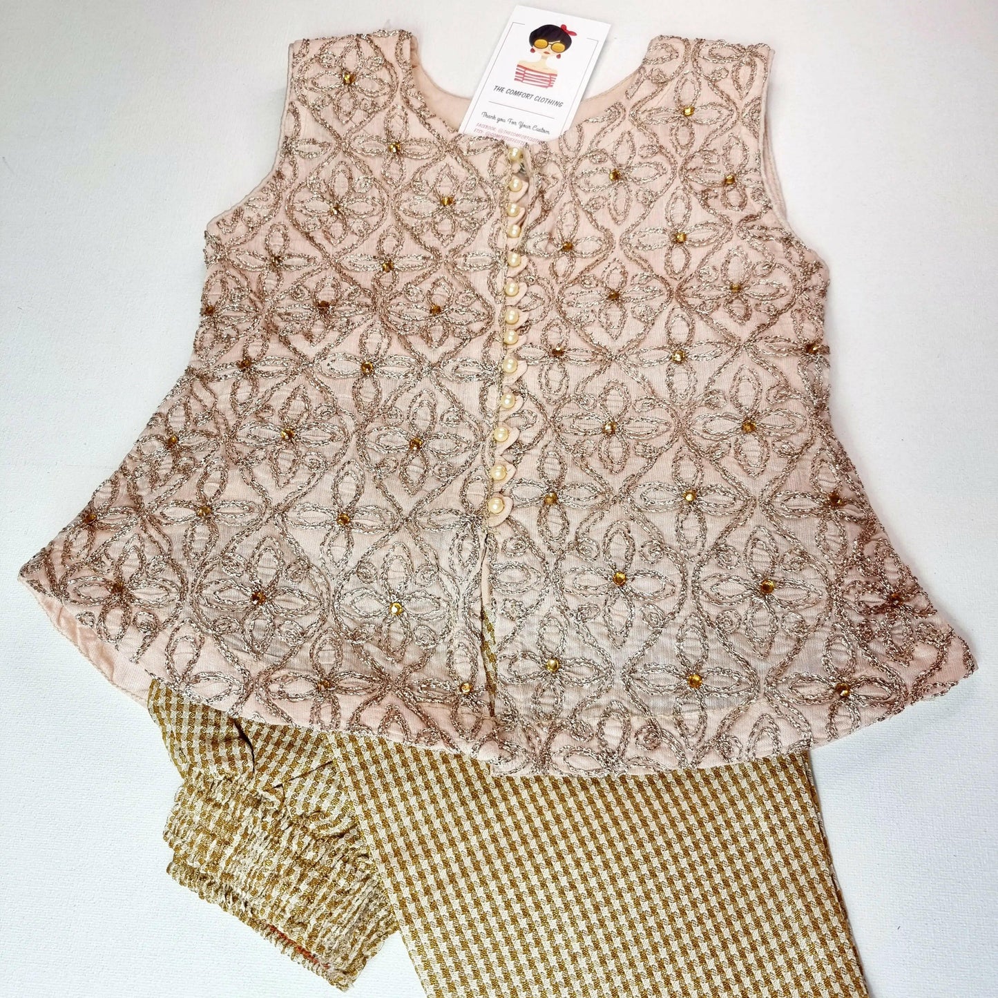 Jamawar Girl Wedding, Occasion, Eid, Diwali, Nawratri, Holi & Party Wear || Pakistani/ Indian/ Asian Baby Girl Dress