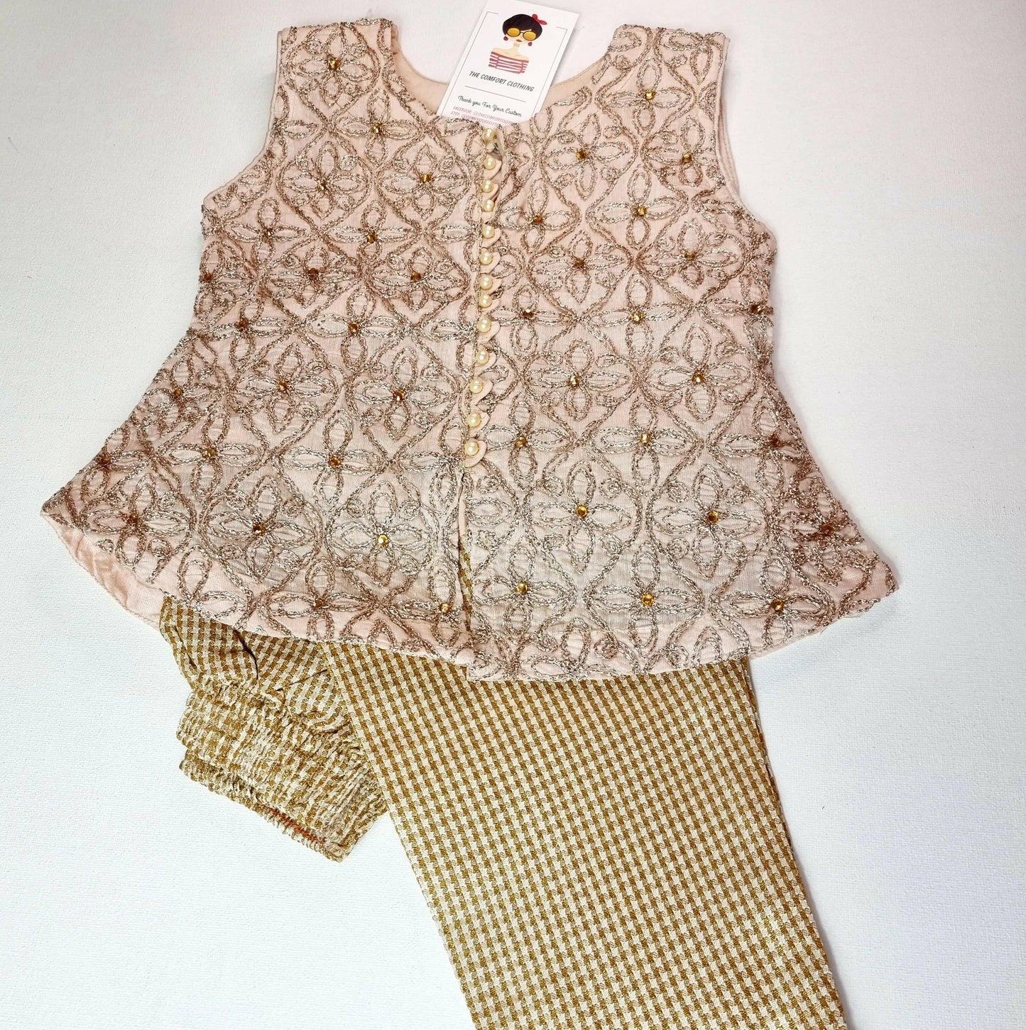 Jamawar Girl Wedding, Occasion, Eid, Diwali, Nawratri, Holi & Party Wear || Pakistani/ Indian/ Asian Baby Girl Dress