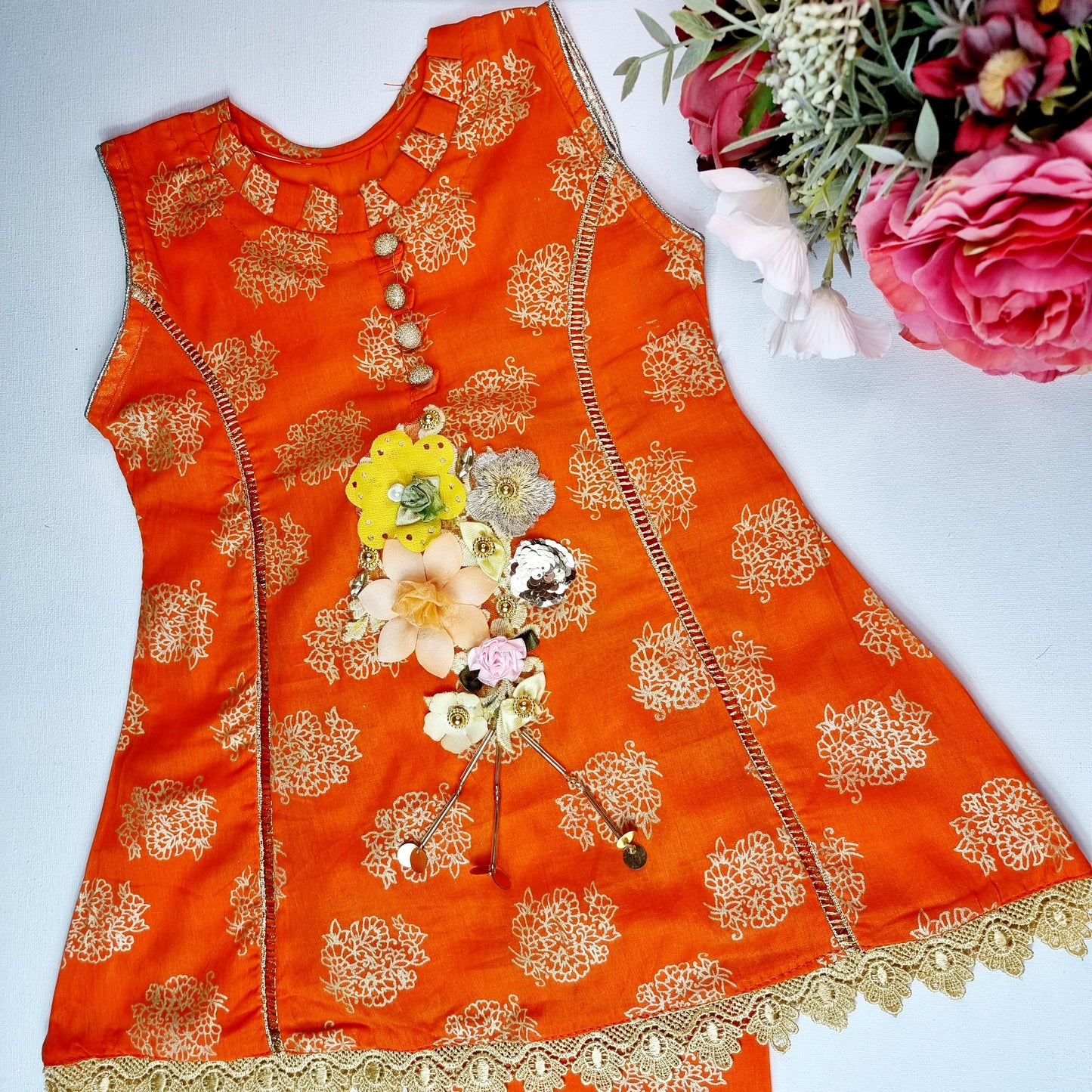 Baby Girl Embroidered Lawn Dress || Pakistani/ Indian and Asian Wedding, Party and Occasion Clothing || Kids Ethnic/ Formal Wear