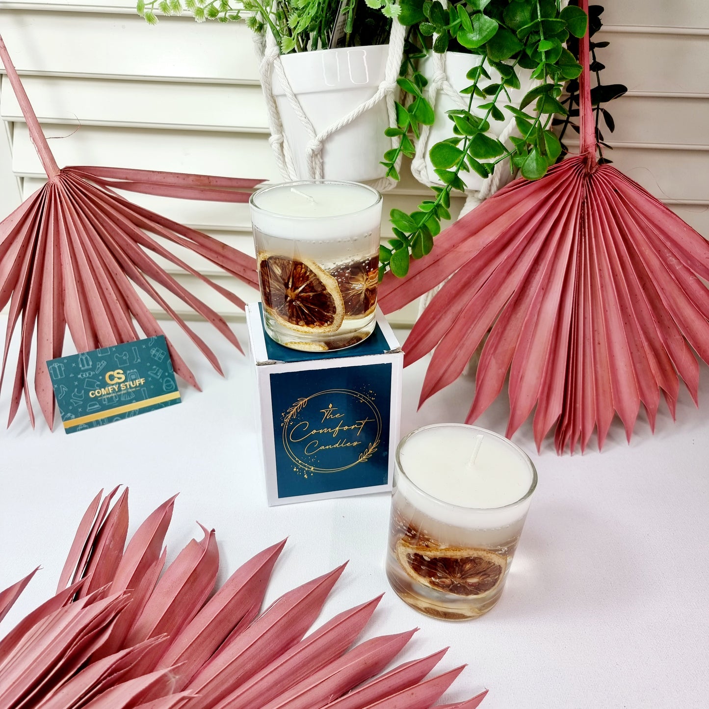 Gel Wax Jelly Wax Candle In Glass with Lemon and Rose