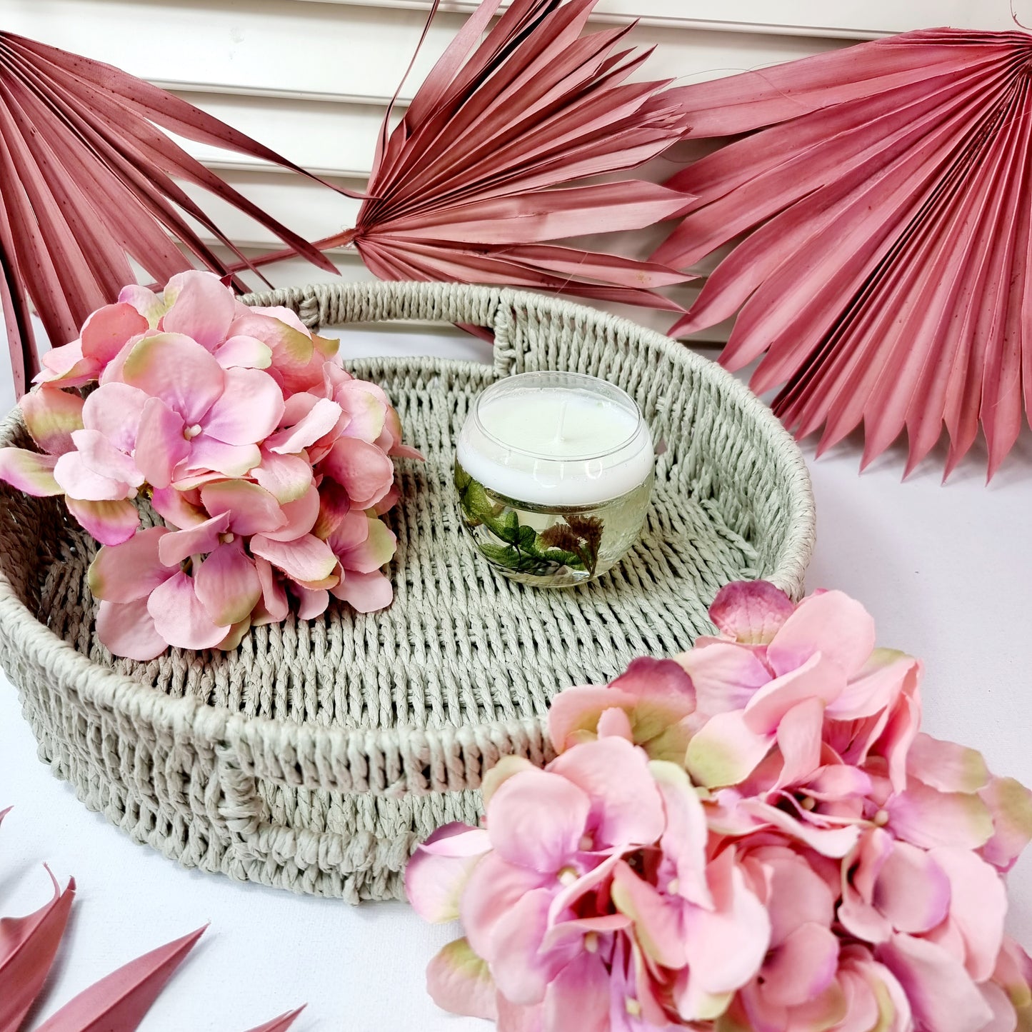 Christmas Luxury Handmade Wedding Natural Flower Candle Favours || Nature Theme Gel Candle in Transparent Jar || Birthday Present