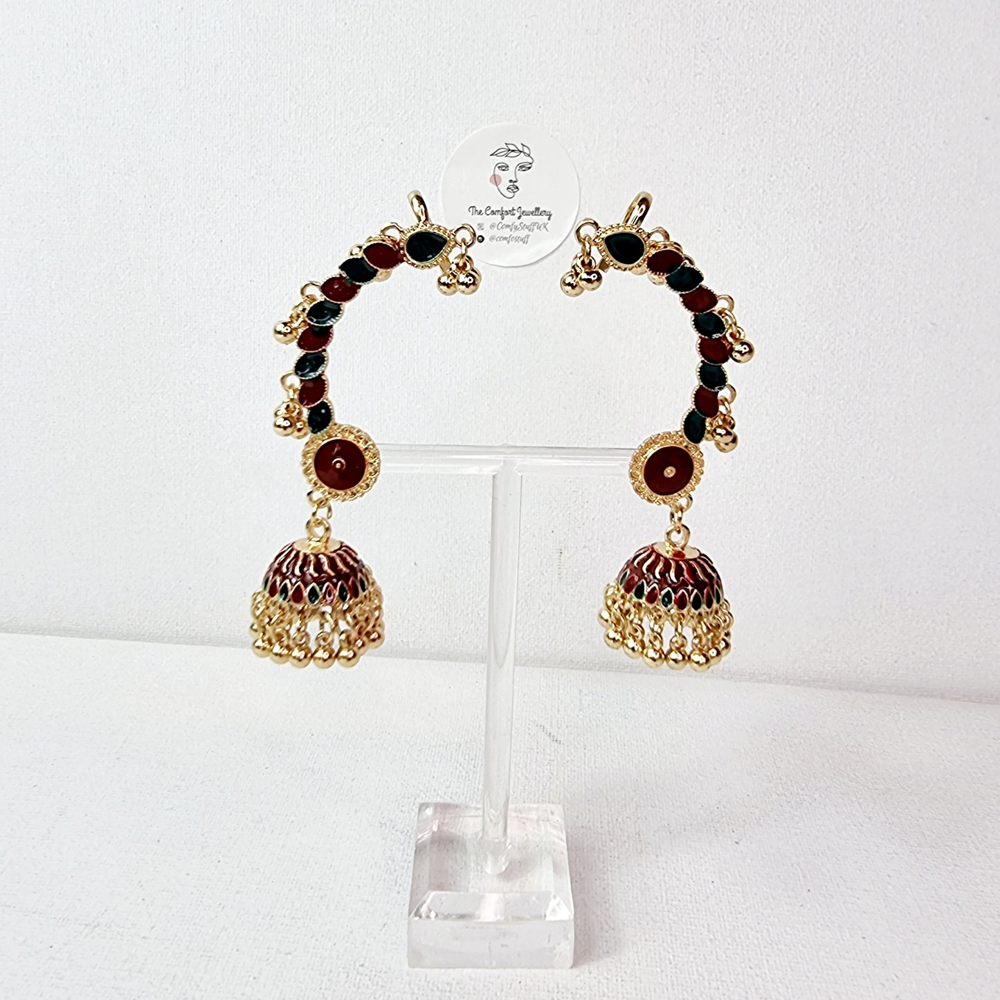 Indian Jhumka Earrings || Full Ear Jhumka || Pakistani Chandbali