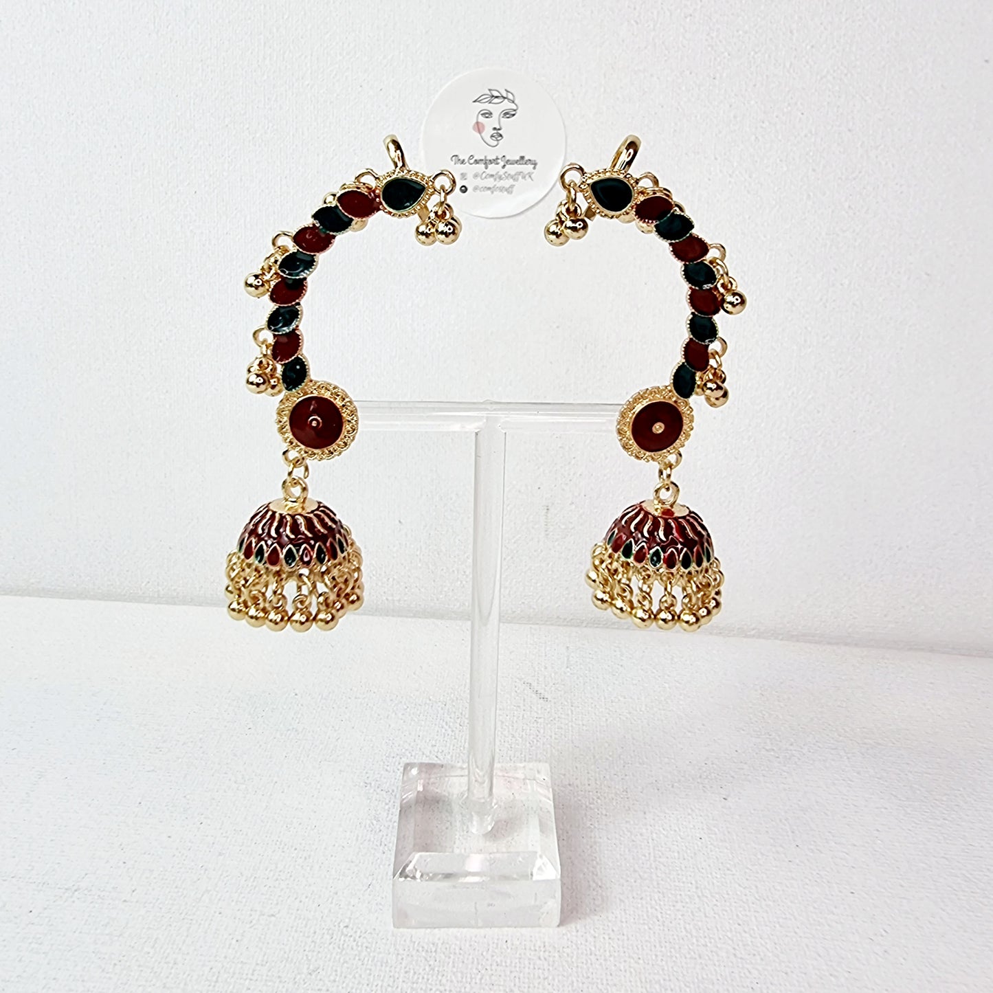 Indian Jhumka Earrings || Full Ear Jhumka || Pakistani Chandbali