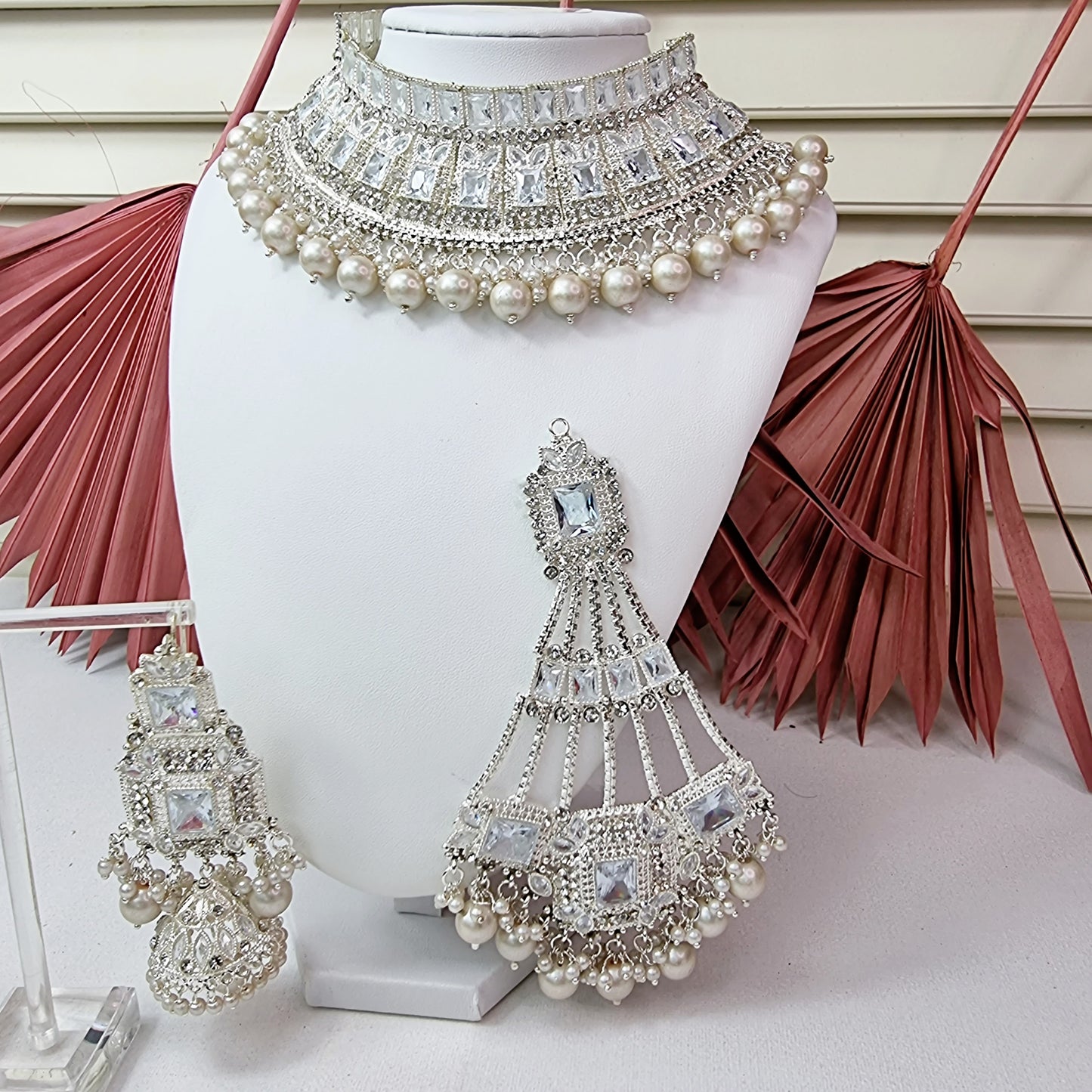 Gold Plated Bridal Jewelry Set / Indian Pakistani Asian Wedding Full Jewellery Set