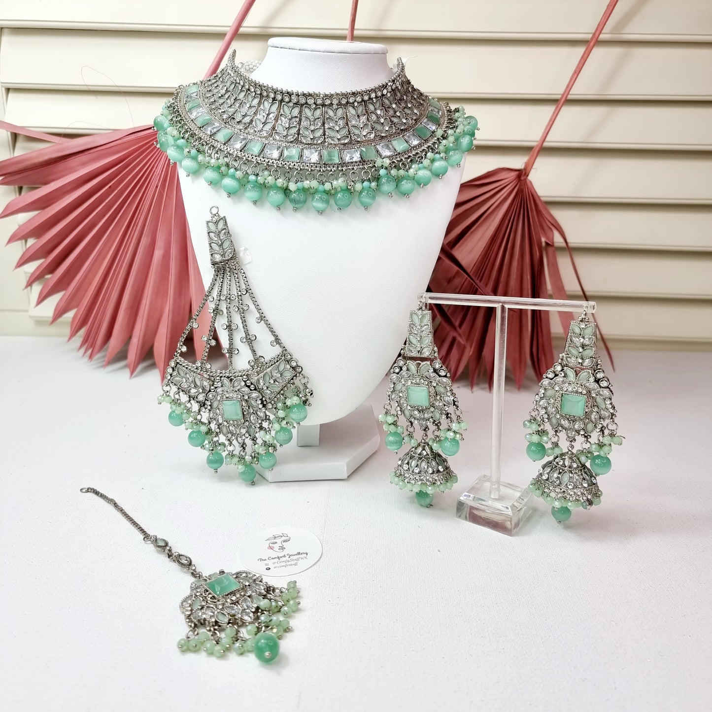 Gold Plated Bridal Jewelry Set / Indian Pakistani Asian Wedding Full Jewellery Set