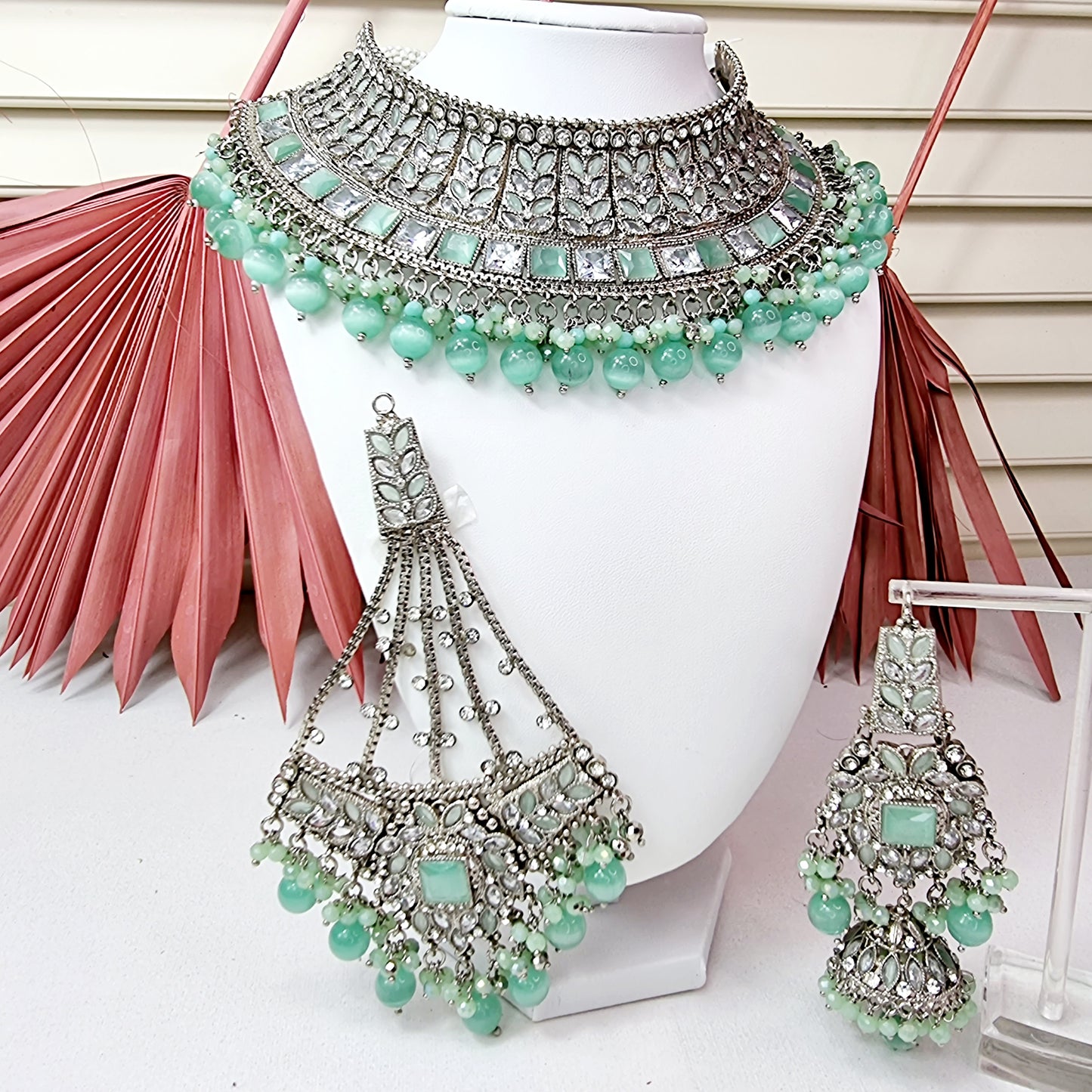 Gold Plated Bridal Jewelry Set / Indian Pakistani Asian Wedding Full Jewellery Set