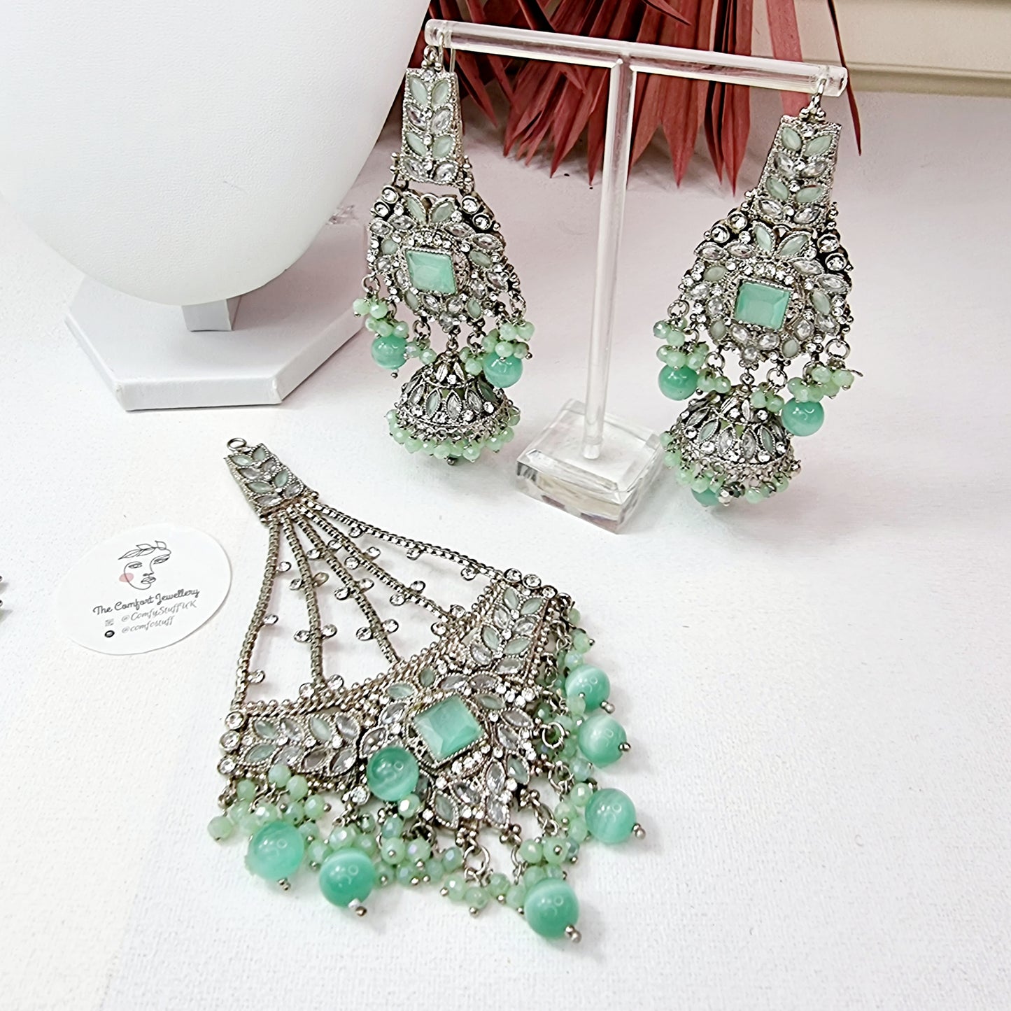 Gold Plated Bridal Jewelry Set / Indian Pakistani Asian Wedding Full Jewellery Set