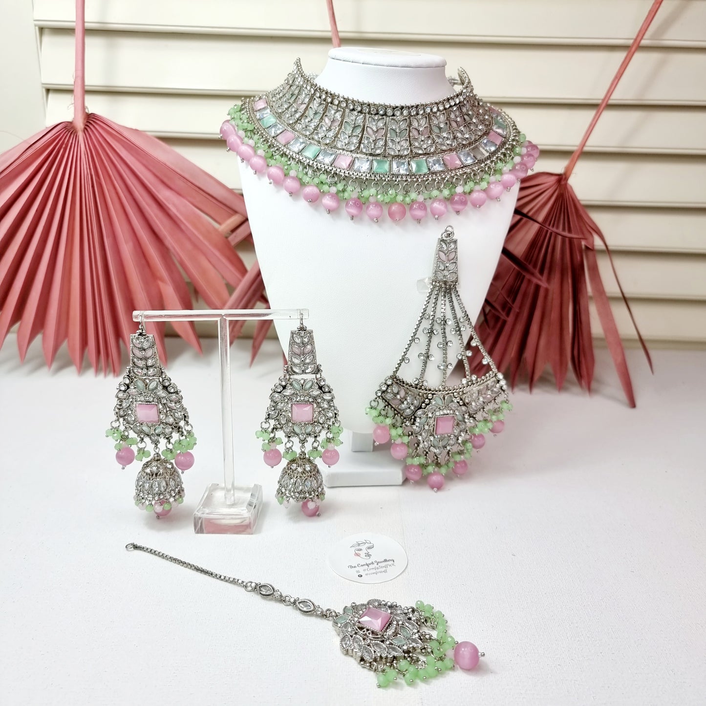 Gold Plated Bridal Jewelry Set / Indian Pakistani Asian Wedding Full Jewellery Set