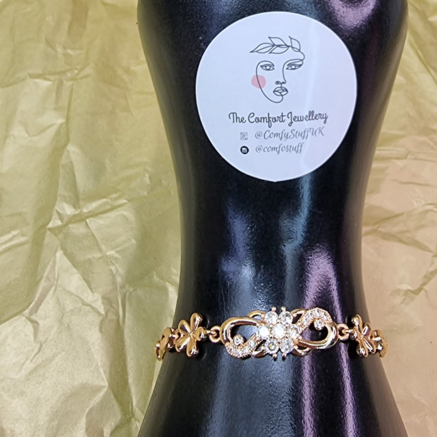 18K Gold Plated Sterling Silver Gemstone Bracelet || Adjustable Bracelet Gift for Her