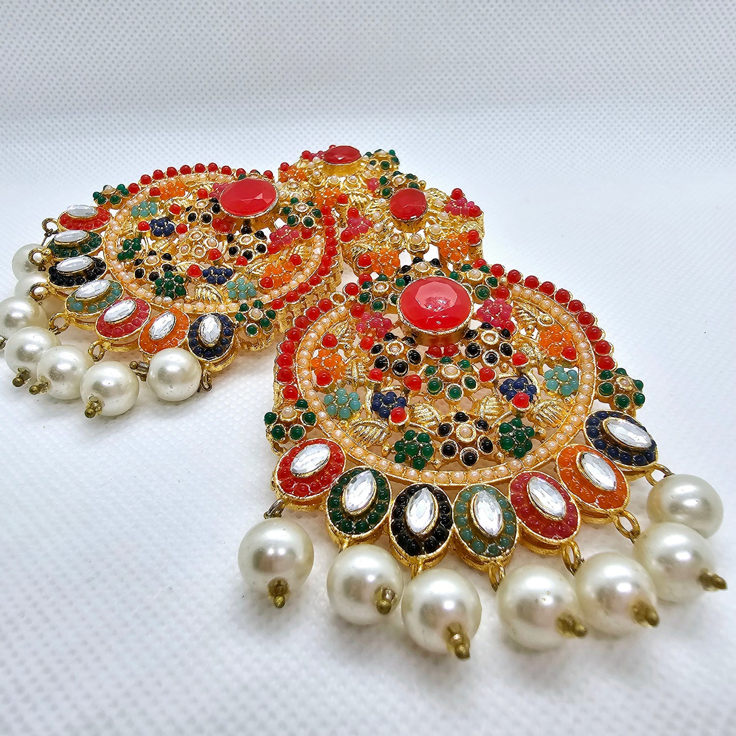 Chandbalis | Indian Jewelry | Meenakari Earrings | AD Stone Kundan Earrings | Pakistani Jadau Bridal Earrings | Sabyasachi Wedding