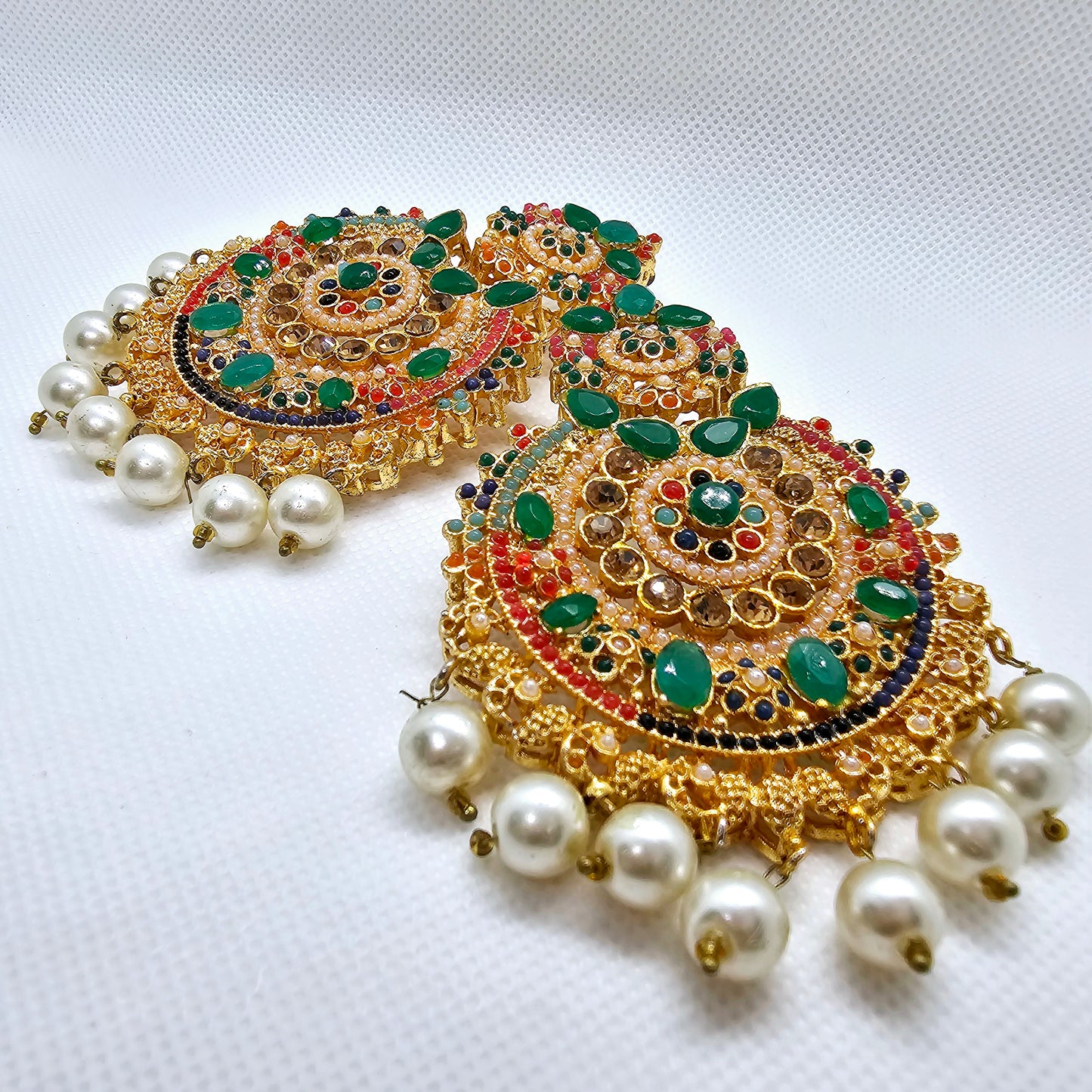 Chandbalis | Indian Jewelry | Meenakari Earrings | AD Stone Kundan Earrings | Pakistani Jadau Bridal Earrings | Sabyasachi Wedding