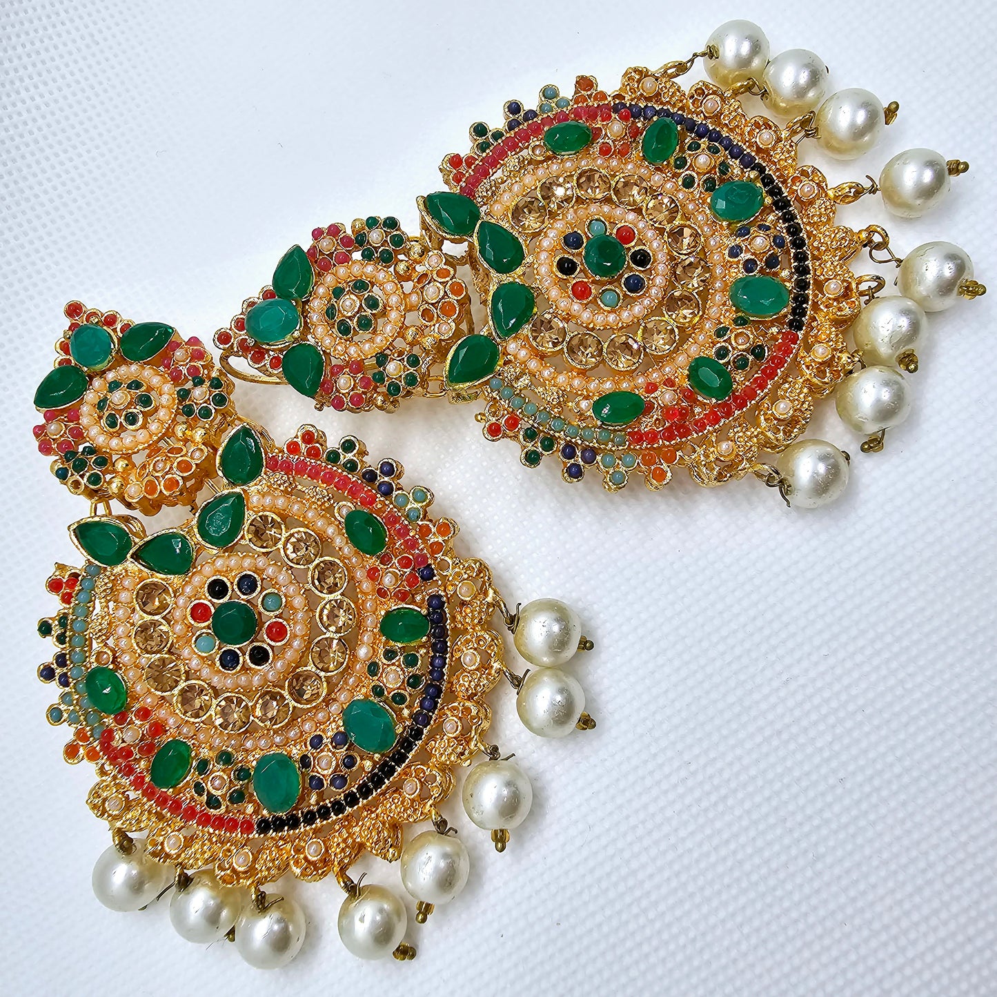 Chandbalis | Indian Jewelry | Meenakari Earrings | AD Stone Kundan Earrings | Pakistani Jadau Bridal Earrings | Sabyasachi Wedding