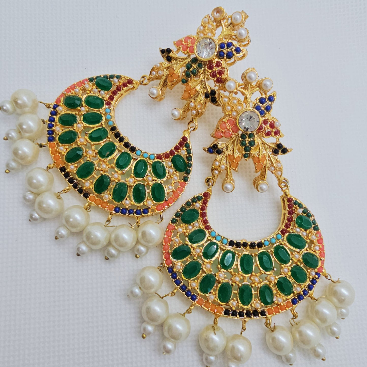 Long Gold Jhumka Drop Round Ball Tassel Earrings Indian Turkish Party Occasion Boho Birthday Present Gift