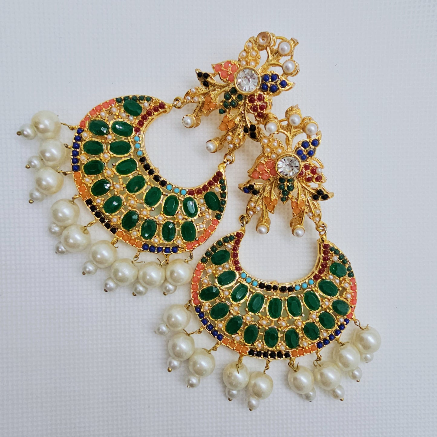 Long Gold Jhumka Drop Round Ball Tassel Earrings Indian Turkish Party Occasion Boho Birthday Present Gift