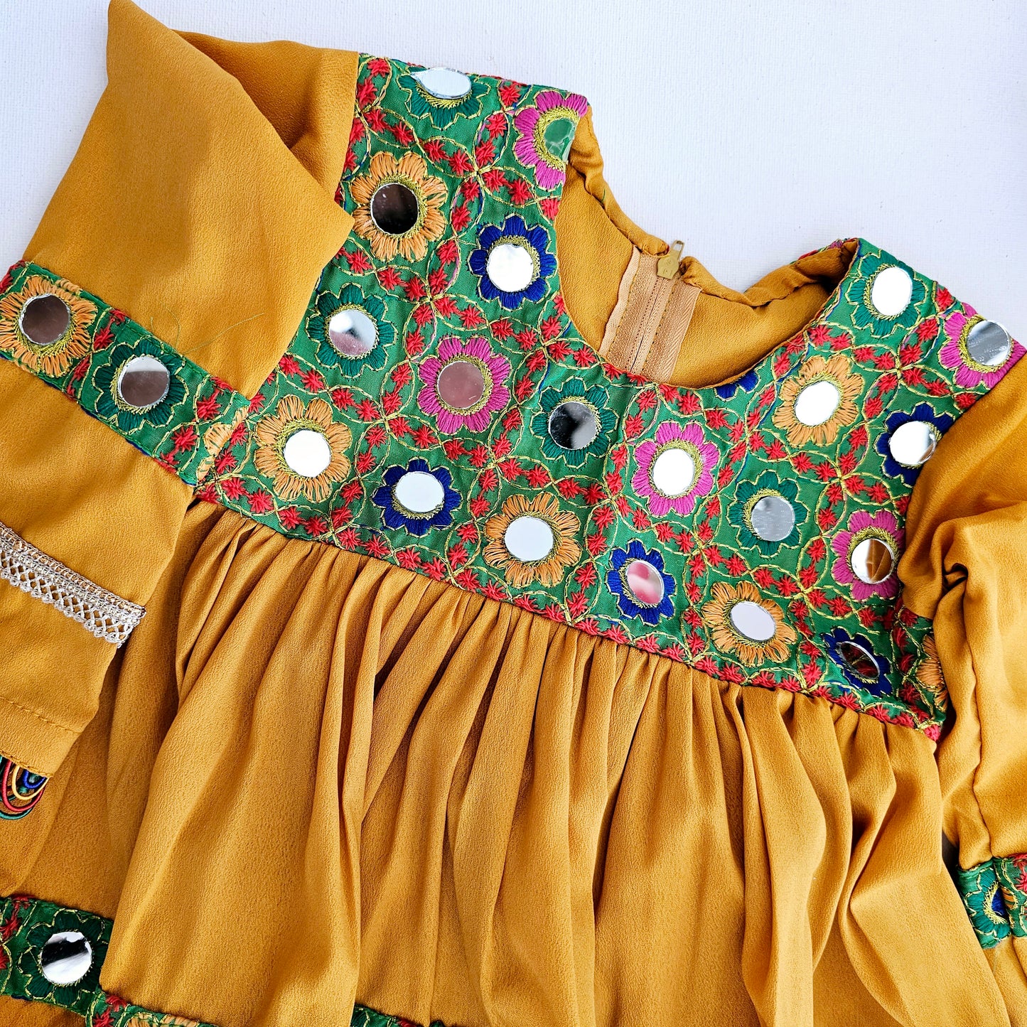Frock Traditional Pakistan Indian Style Girls Design Dress | Afghan Suit Girls Shalwar Kameez Pakistani Kids Ethnic Wear