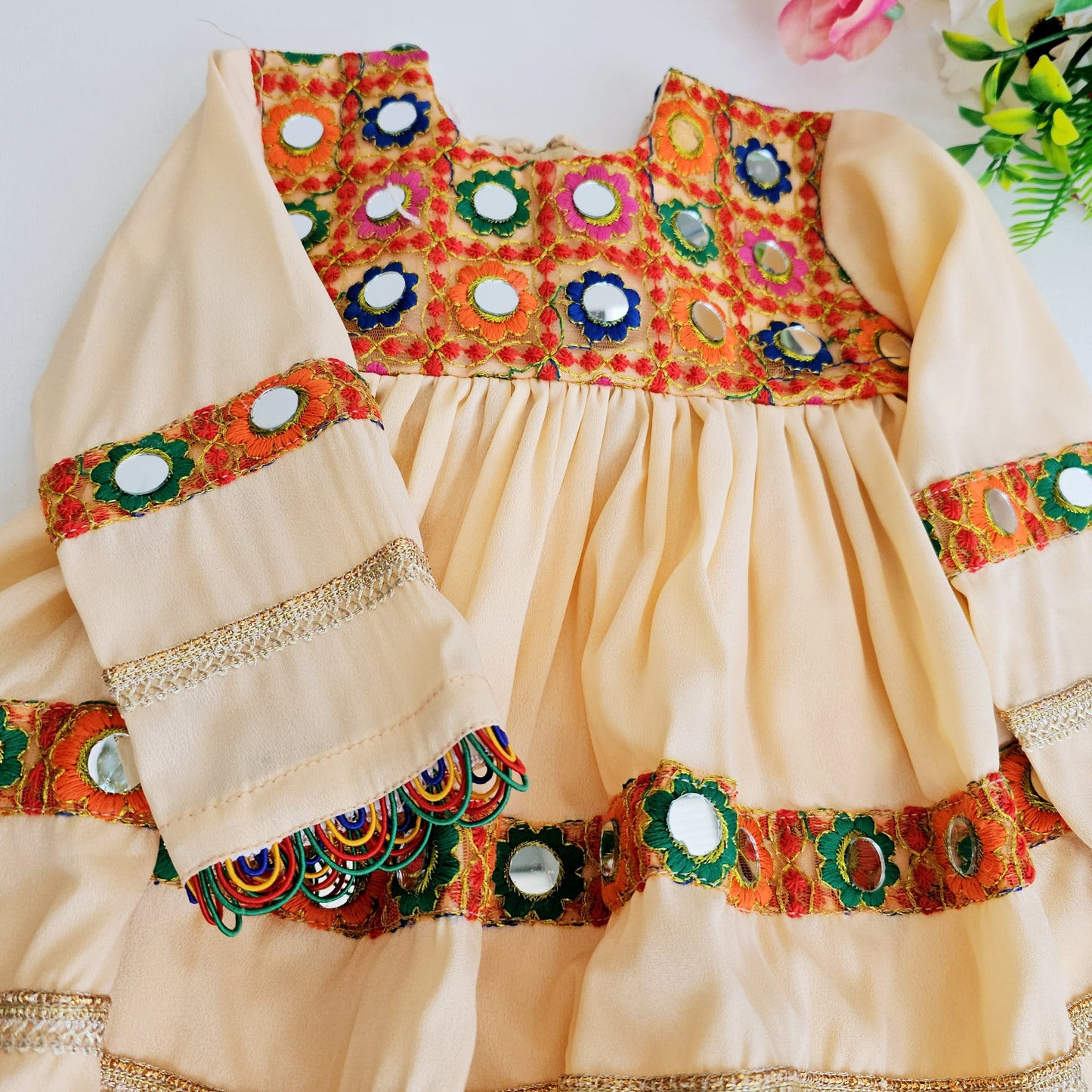 Frock Traditional Pakistan Indian Style Girls Design Dress | Afghan Suit Girls Shalwar Kameez Pakistani Kids Ethnic Wear