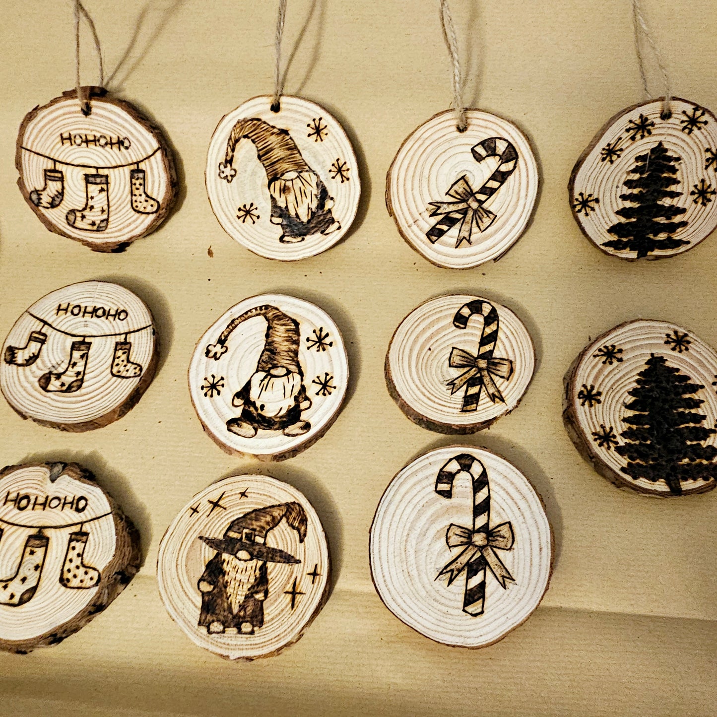 Engraved Wood Christmas Ornament || Personalized Engraved Wood Slice Christmas Ornament