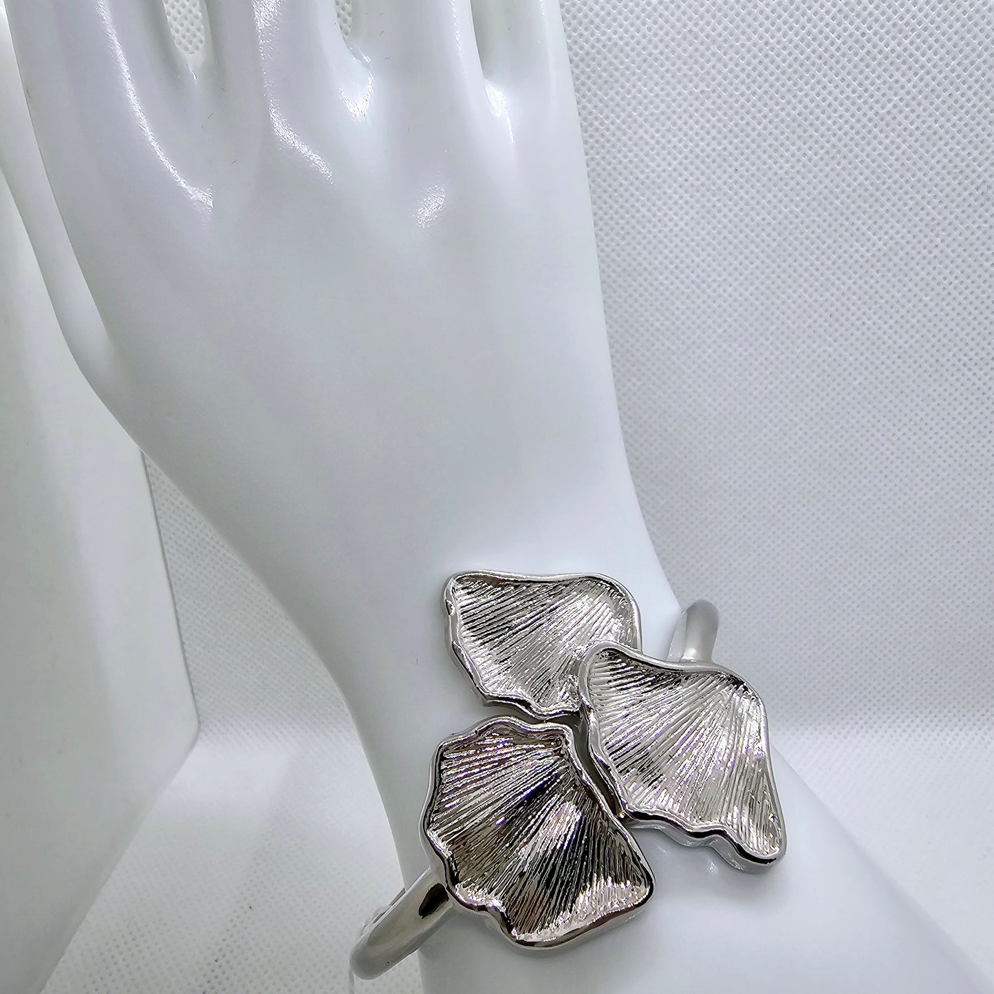 Stainless Steel Cuff Bracelet | Wide Bangle | Carved Bracelet