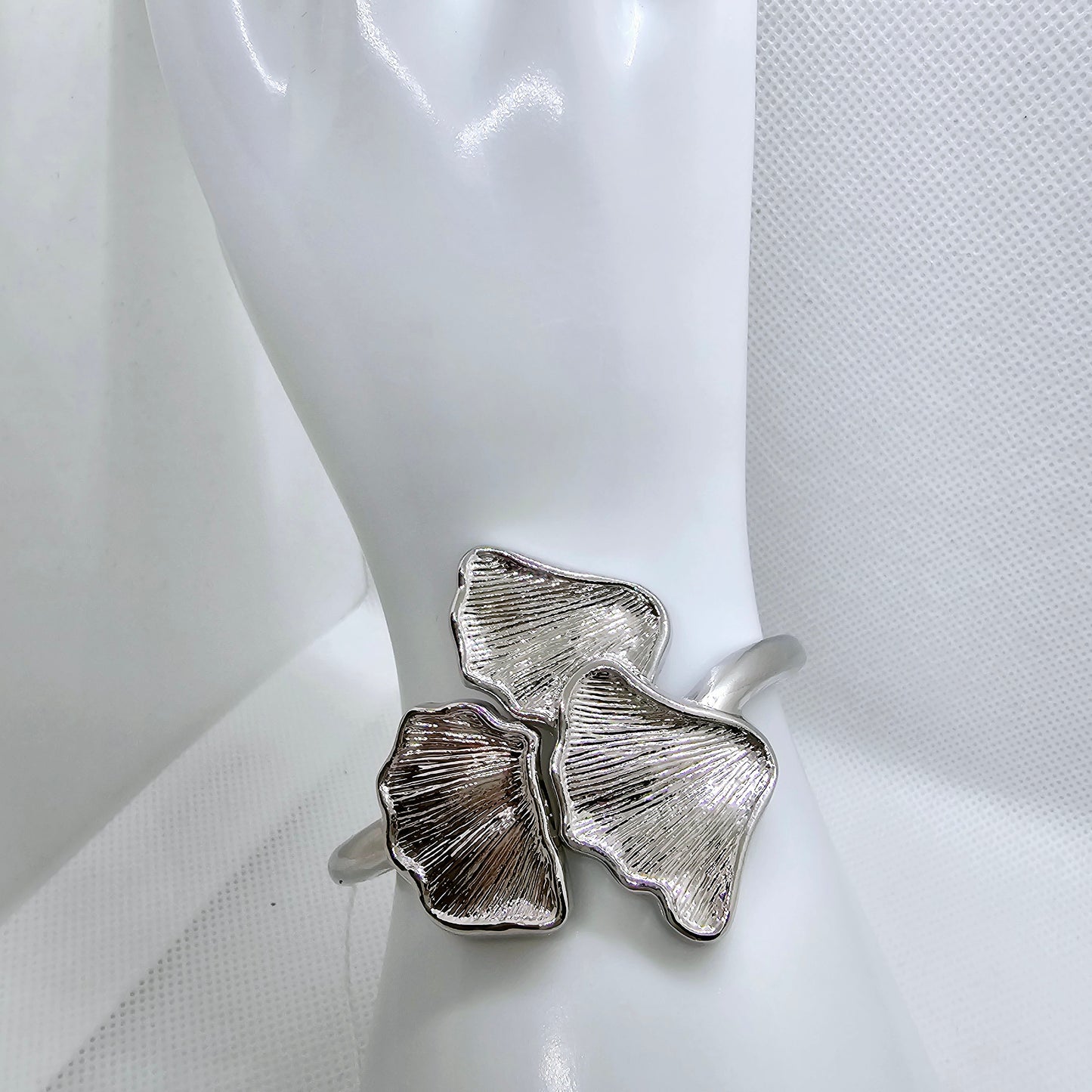 Stainless Steel Cuff Bracelet | Wide Bangle | Carved Bracelet