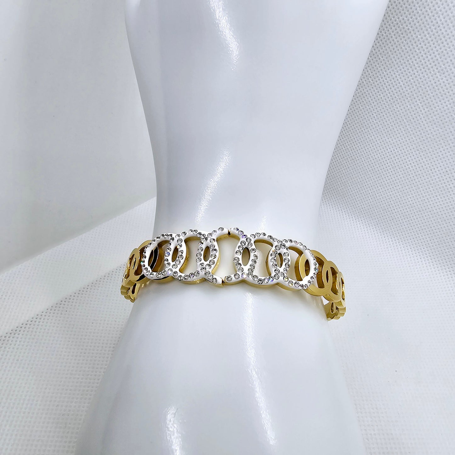 Gold Plated Cuff Bracelet | Gold Plated Bangle | Carved Bracelet