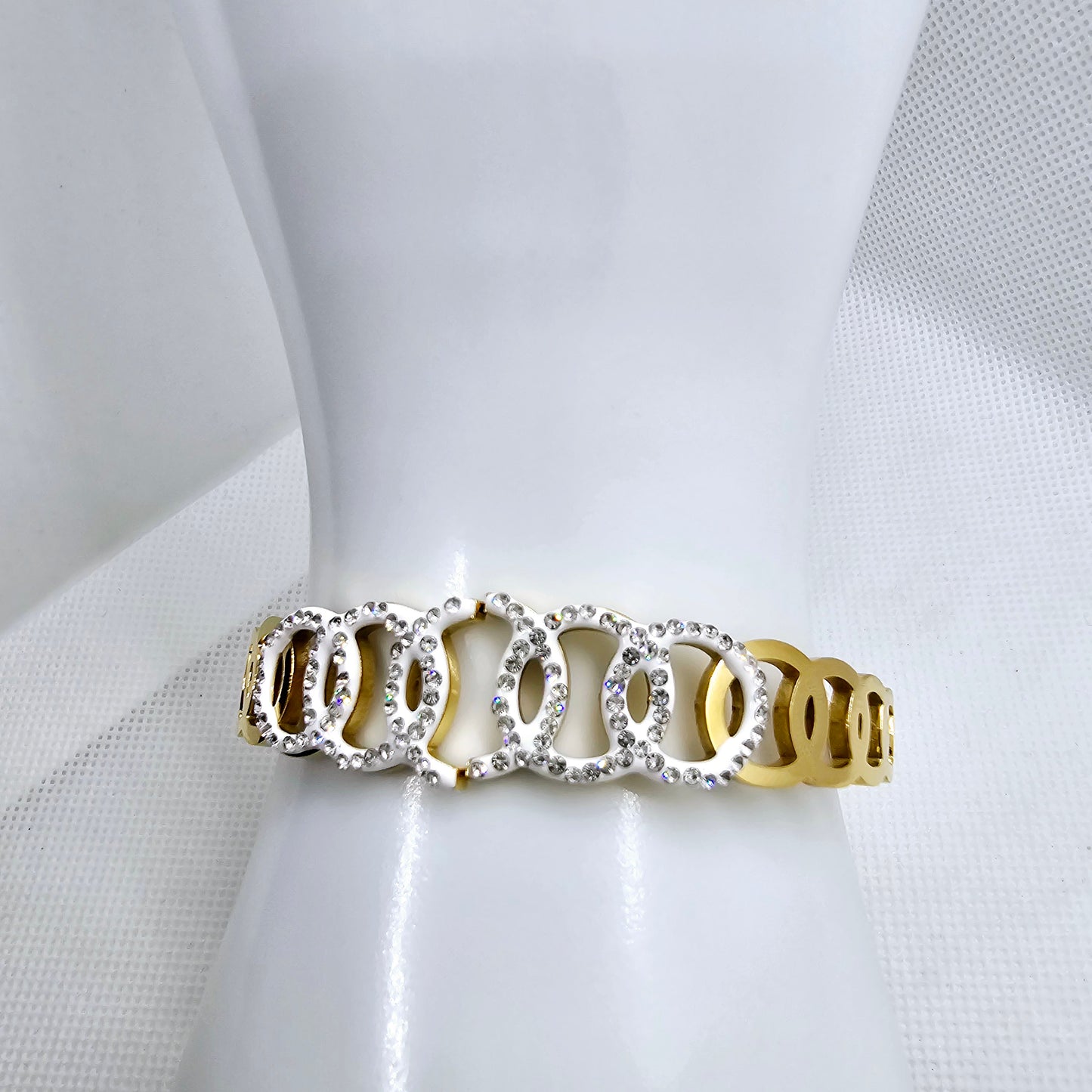 Gold Plated Cuff Bracelet | Gold Plated Bangle | Carved Bracelet