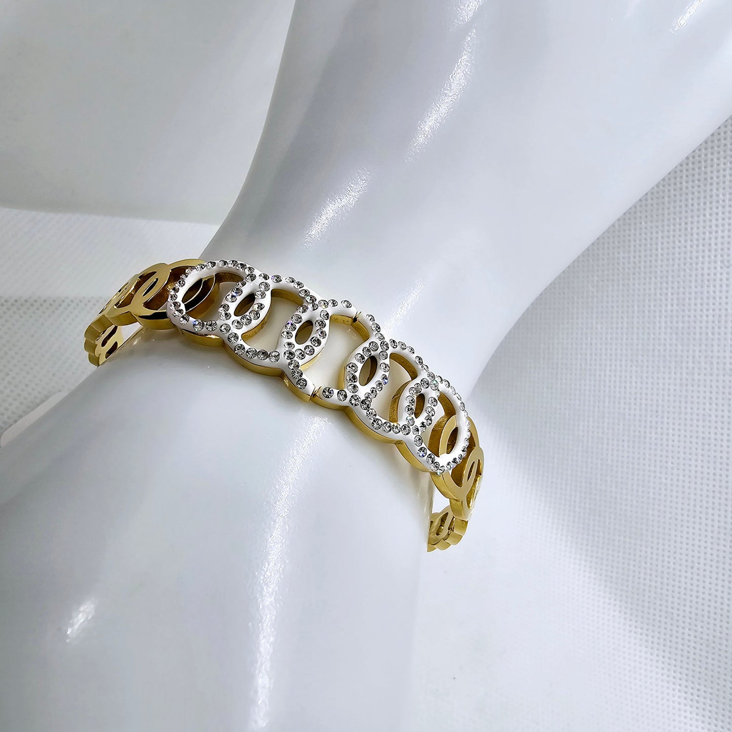 Gold Plated Cuff Bracelet | Gold Plated Bangle | Carved Bracelet