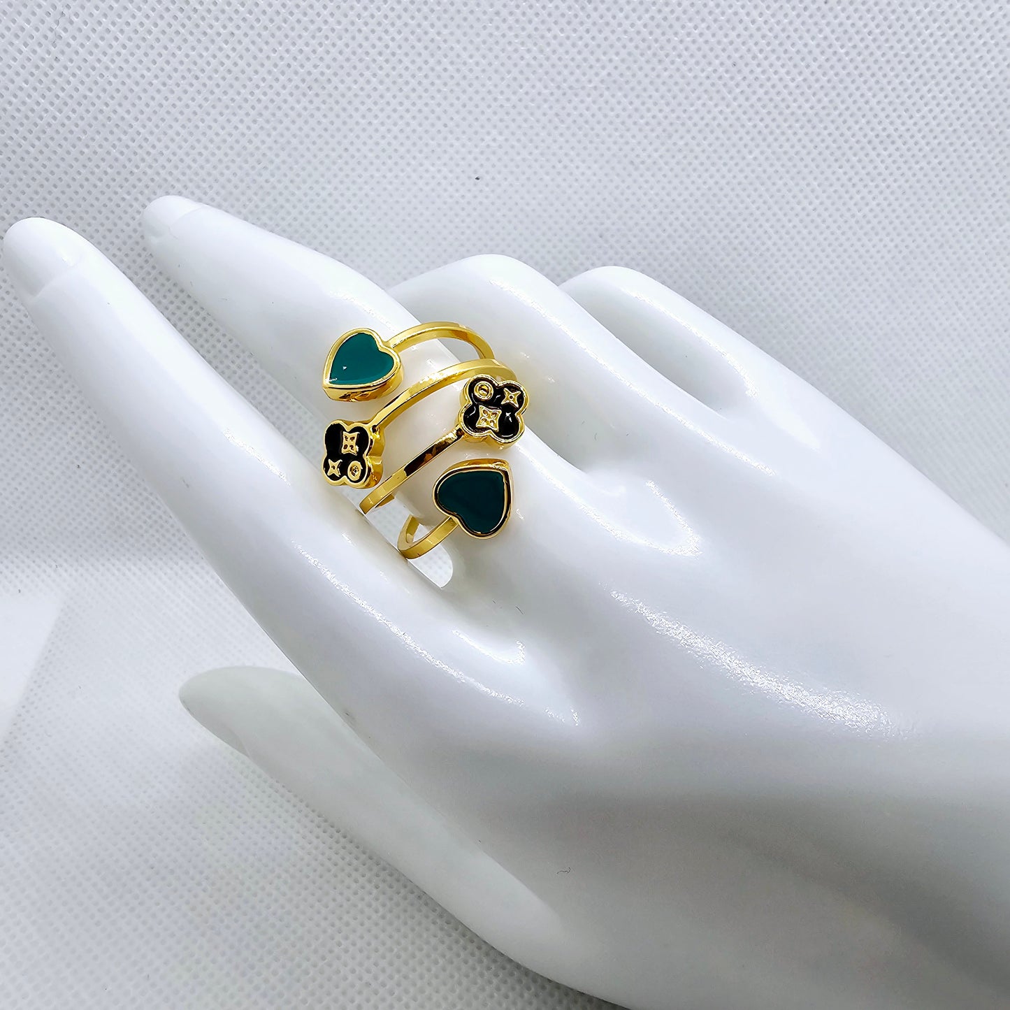 Adjustable 18K Gold Plated Stylish Ring: One Size Fits All Gold Plated Ring