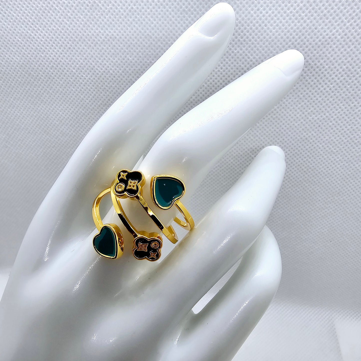 Adjustable 18K Gold Plated Stylish Ring: One Size Fits All Gold Plated Ring