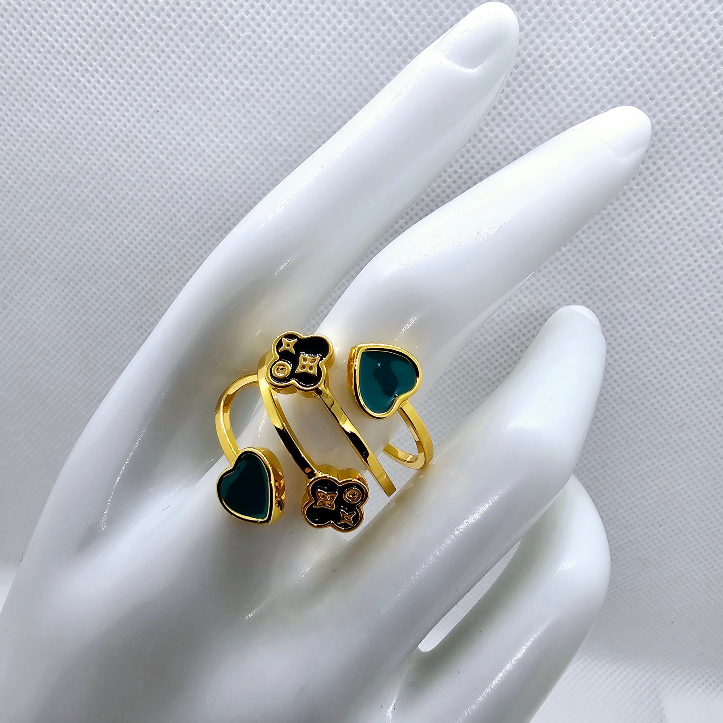 Adjustable 18K Gold Plated Stylish Ring: One Size Fits All Gold Plated Ring