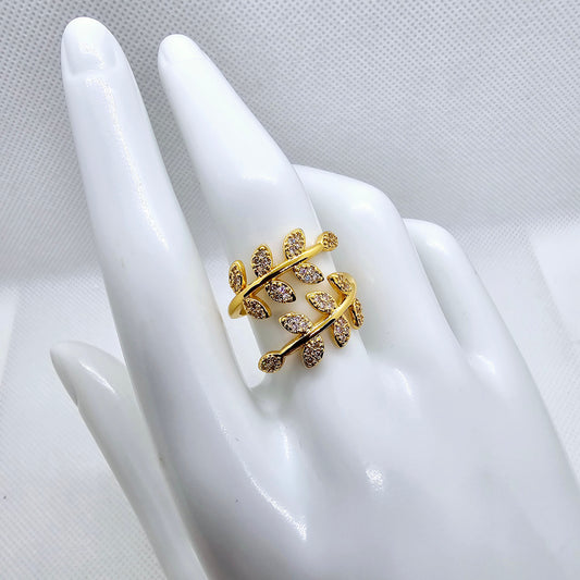 18K Gold Plated Chunky Twist Ring - Gold Plated Ring