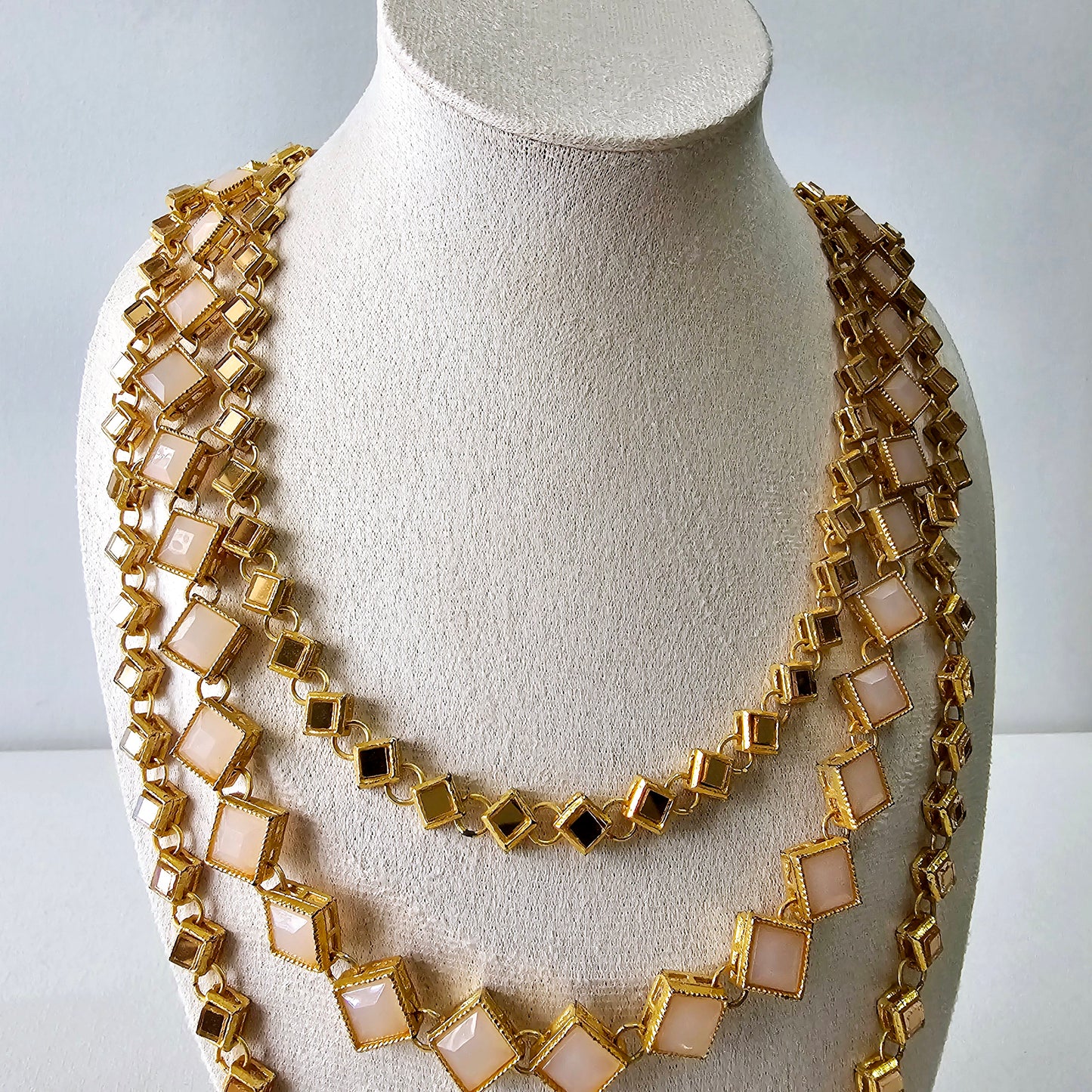 Womens Layer Necklace Gold Boho Long Chain Maala Gift