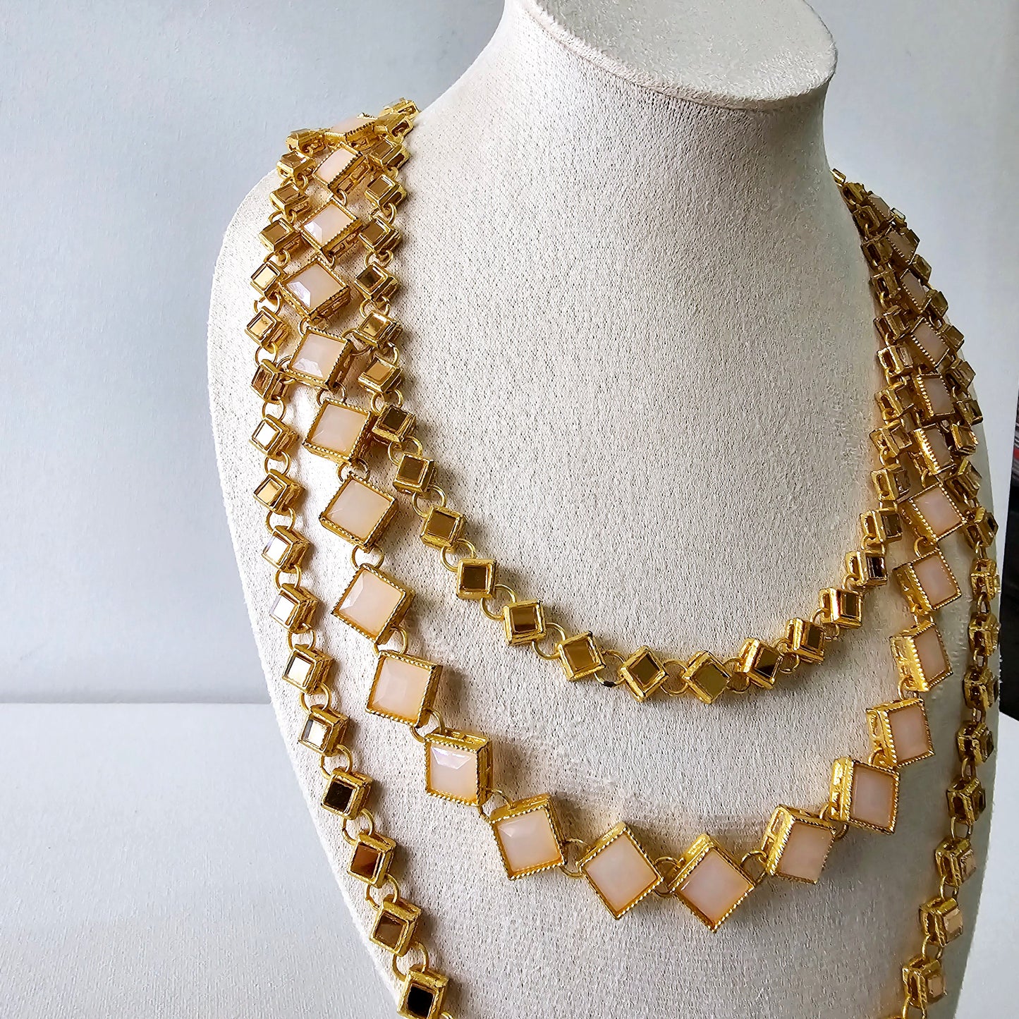 Womens Layer Necklace Gold Boho Long Chain Maala Gift