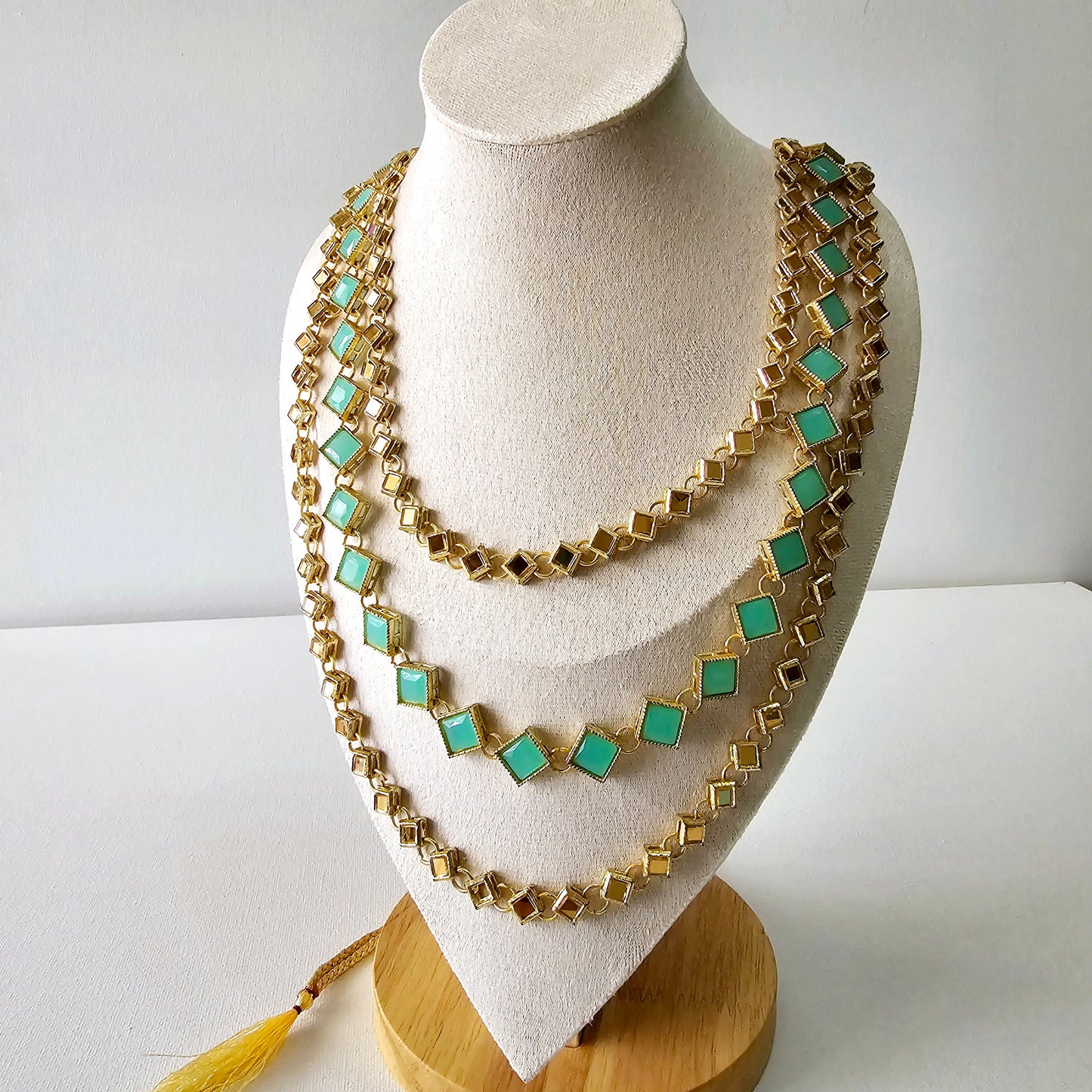 Womens Layer Necklace Gold Boho Long Chain Maala Gift