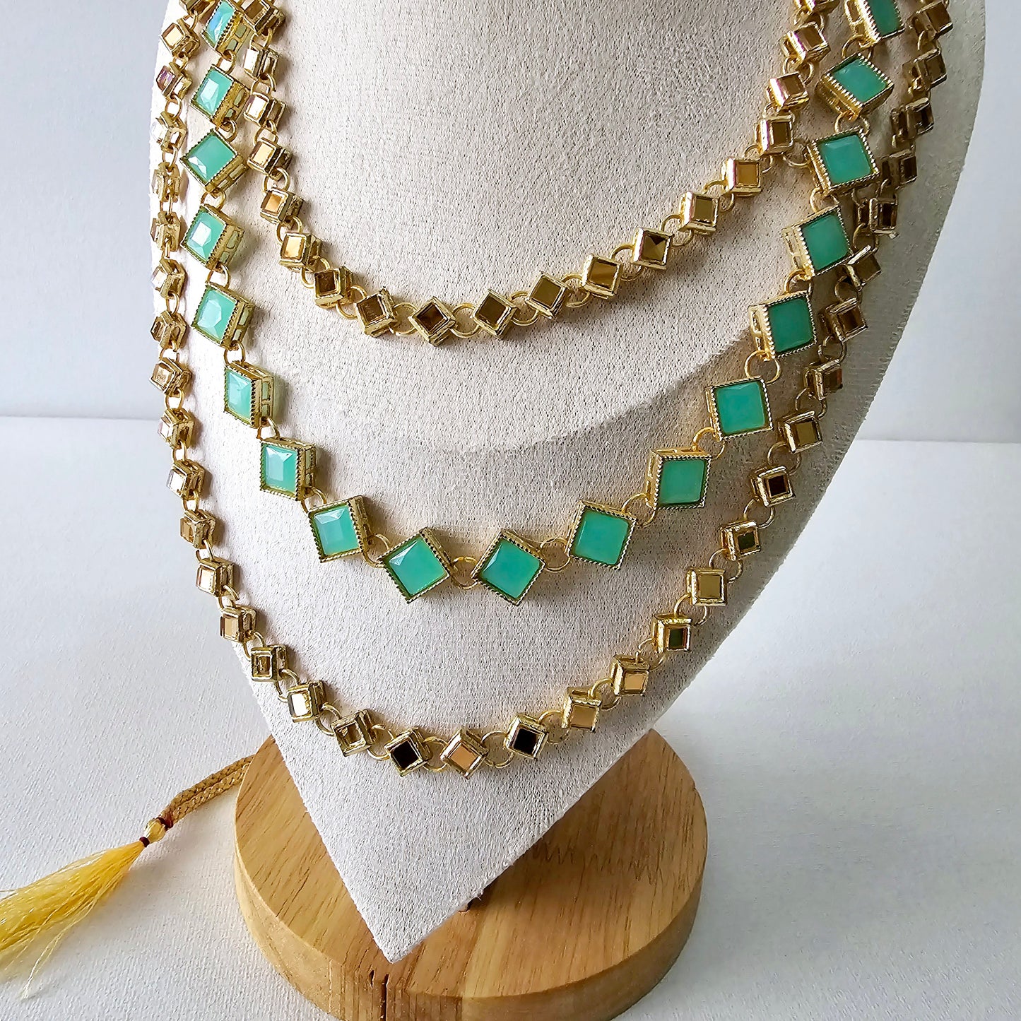 Womens Layer Necklace Gold Boho Long Chain Maala Gift