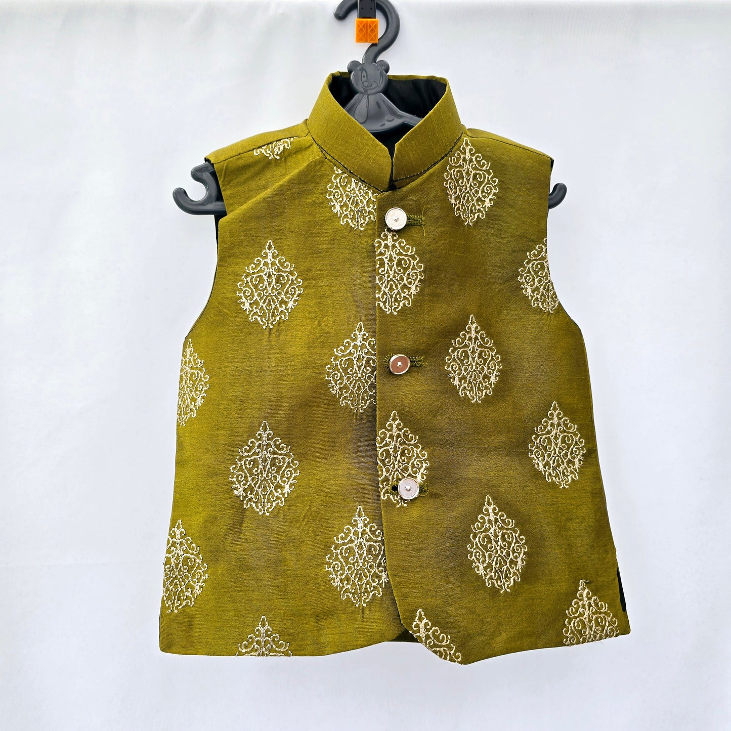 Mehndi Colour Embroidery Koti Waistcoat Baby Kids || Ramadan, Eid || Pakistan & Indian, Wedding, Shaadi, Holi