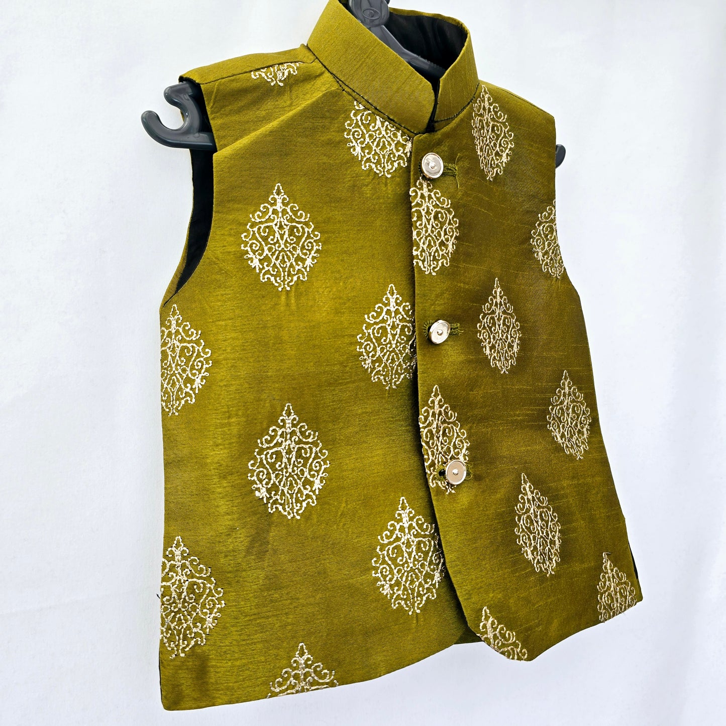 Mehndi Colour Embroidery Koti Waistcoat Baby Kids || Ramadan, Eid || Pakistan & Indian, Wedding, Shaadi, Holi