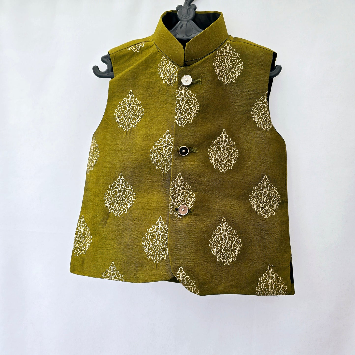 Mehndi Colour Embroidery Koti Waistcoat Baby Kids || Ramadan, Eid || Pakistan & Indian, Wedding, Shaadi, Holi